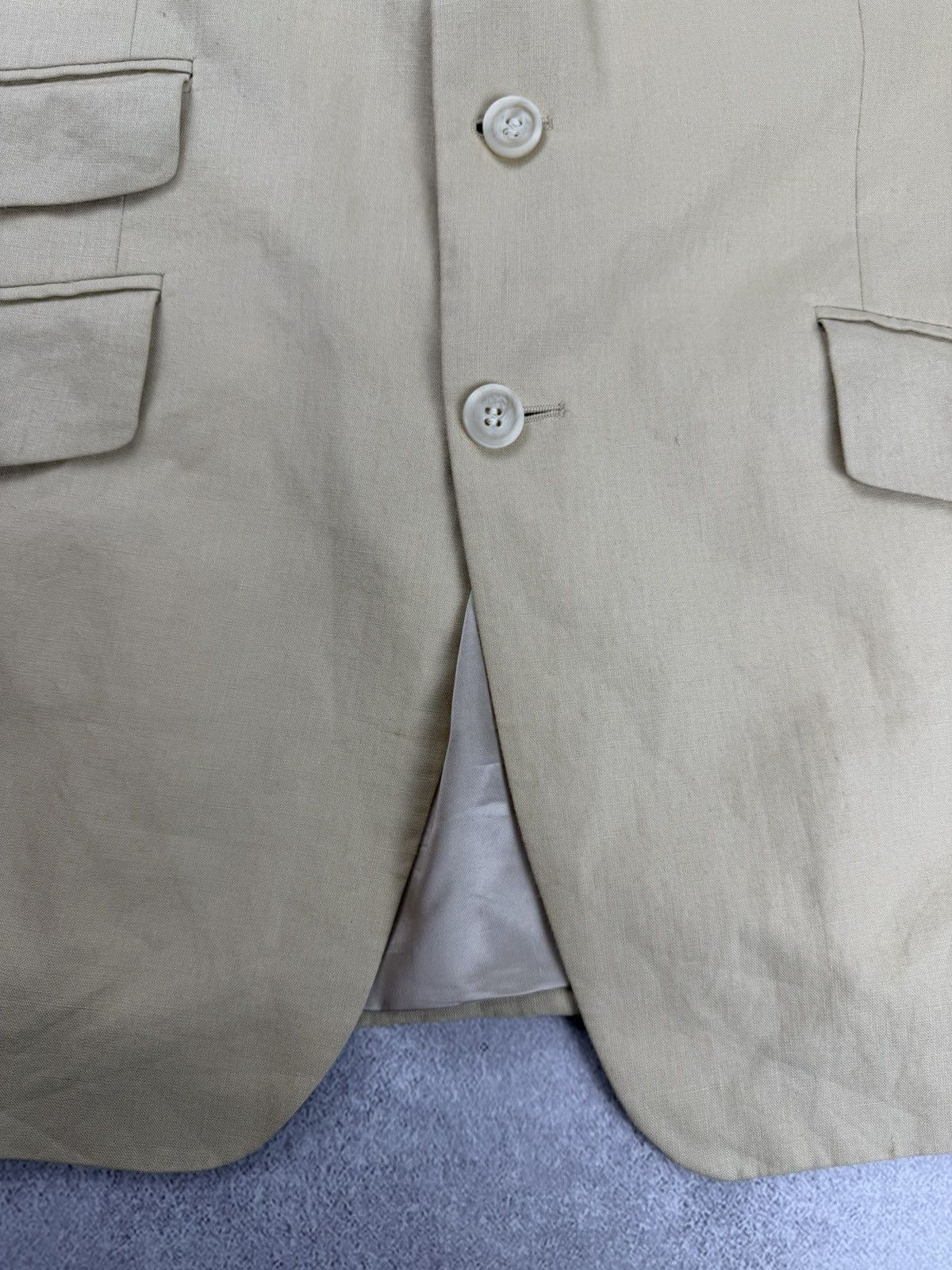 Other Cordings Piccadilly London Linen Blazer Cream Beige Size 40R Size 40R - 6 Thumbnail