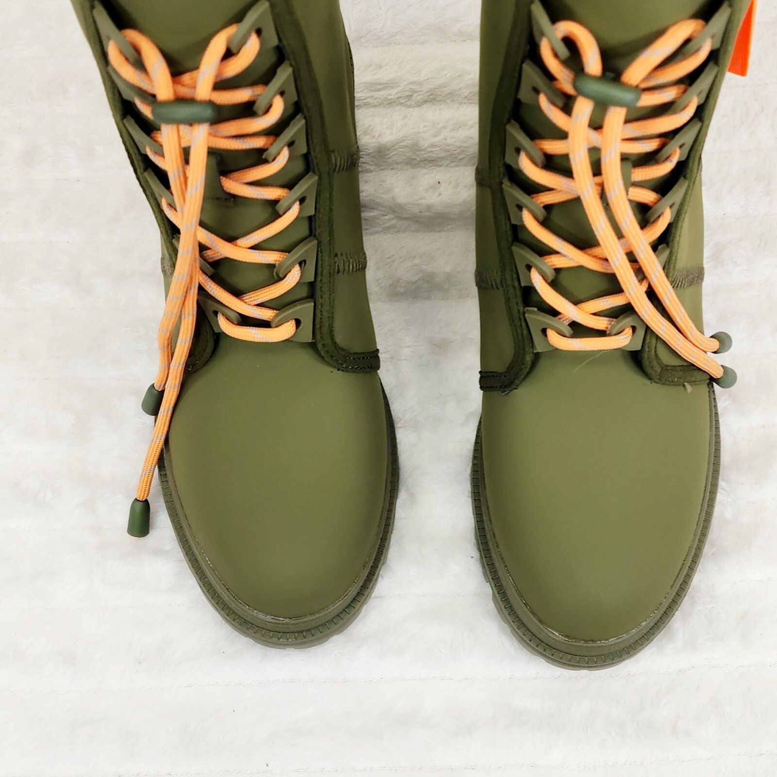 Other Stellar Olive Orange Water Resistant Combat Boots Brand New Size US 11 / IT 41 - 7 Thumbnail