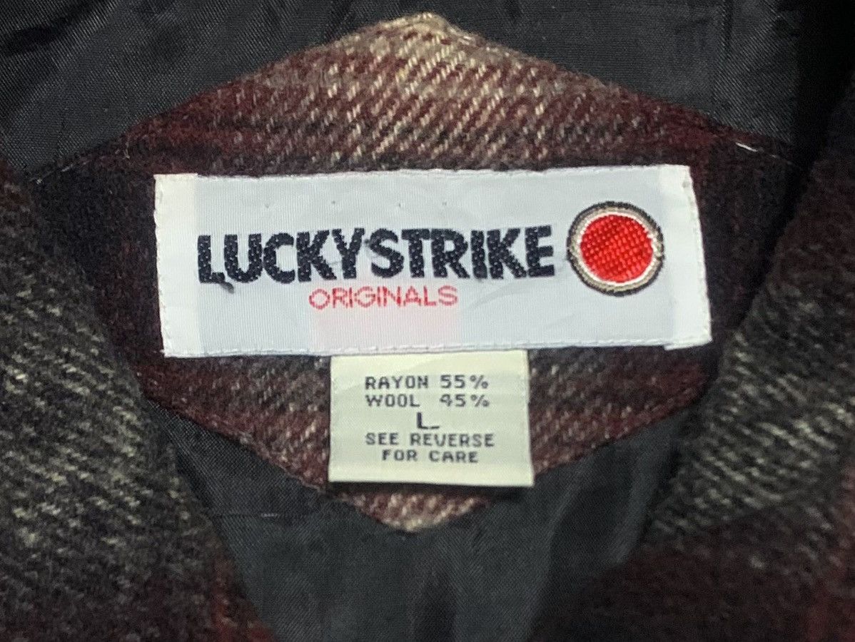 Vintage Vintage Lucky Strike Zipper Wool Flannel Shirt Jacket Size US L / EU 52-54 / 3 - 6 Thumbnail
