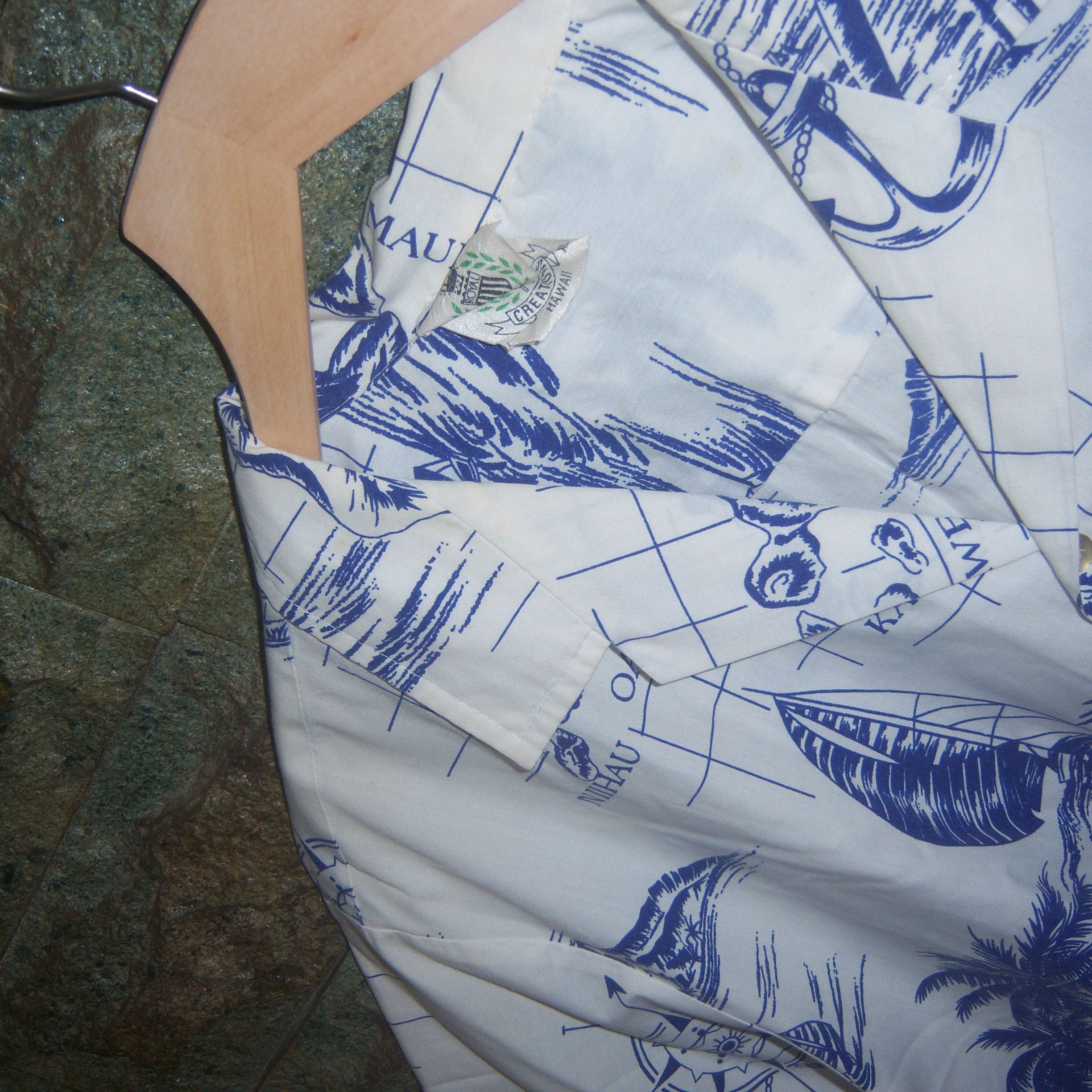 Vintage 90s Map Island Hawaiian Button Ups Size US M / EU 48-50 / 2 - 2 Thumbnail