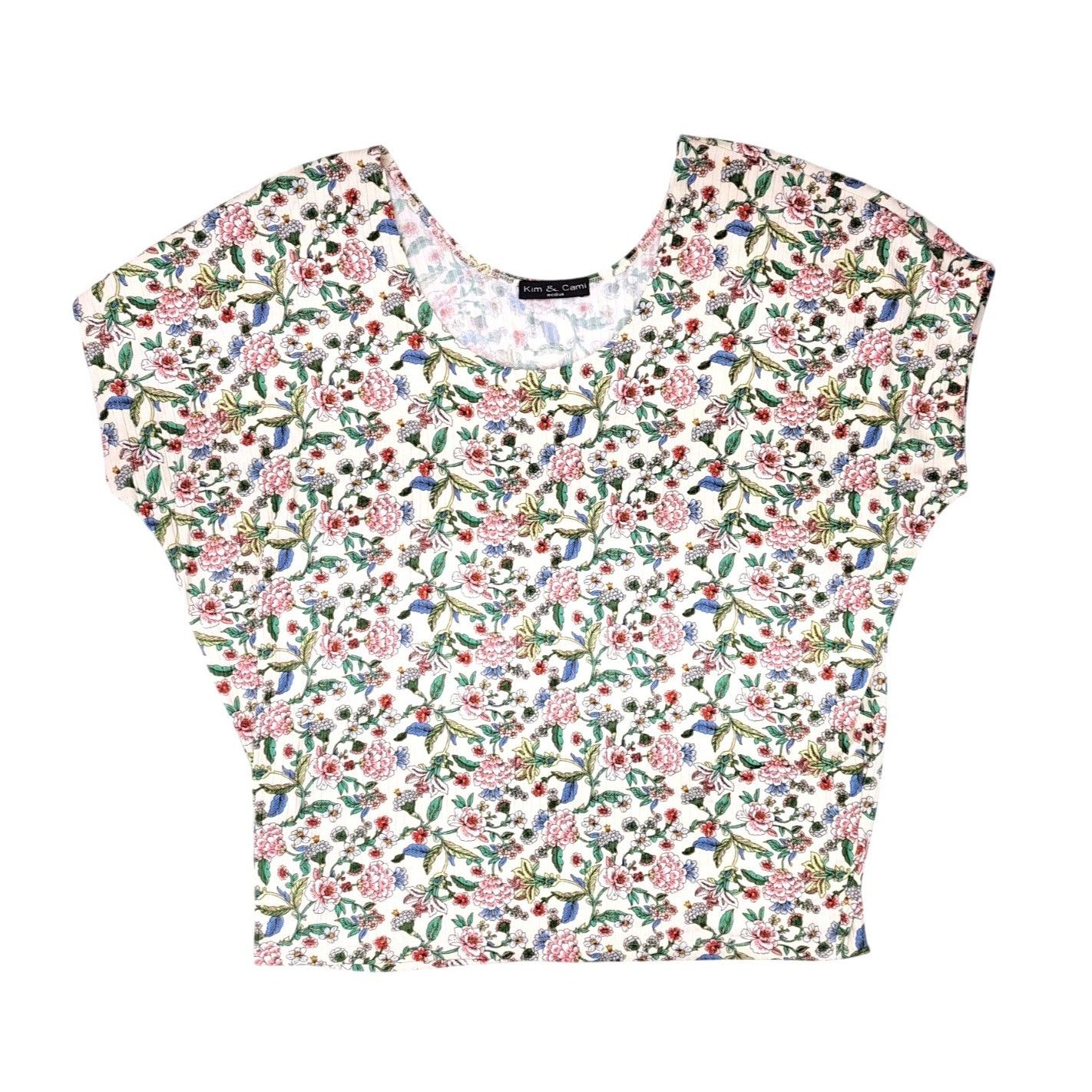 Other Kim & Cami Floral Print Blouse Women Size Medium Cap Sleeve Size M / US 6-8 / IT 42-44 - 1 Thumbnail
