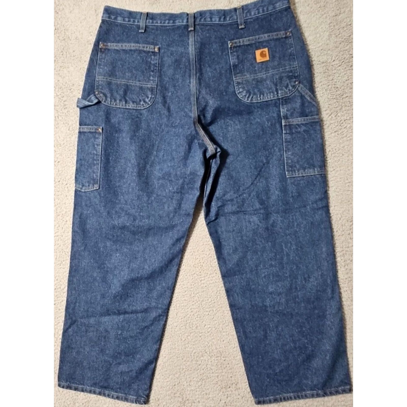 Carhartt VINTAGE Carhartt Jeans Mens Size 40 x 30 Blue Double Knee Logger Medium Wash Denim Y2K Size US 40 / EU 56 - 2 Thumbnail