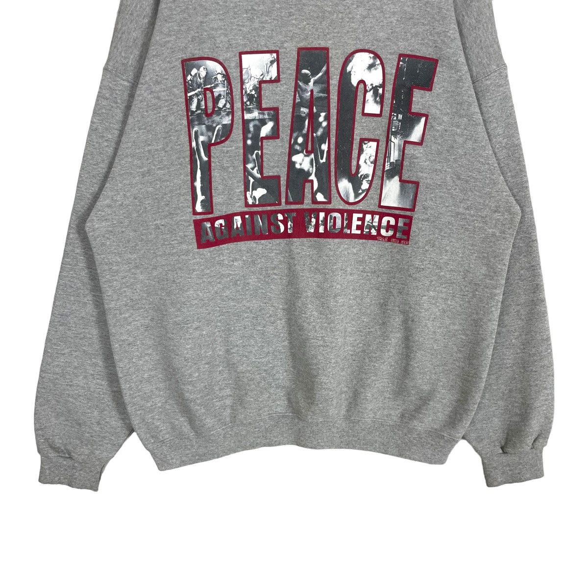 Vintage Vintage 90s Bullet Peoof Peace Against Violence Sweatshirt Size US M / EU 48-50 / 2 - 5 Thumbnail