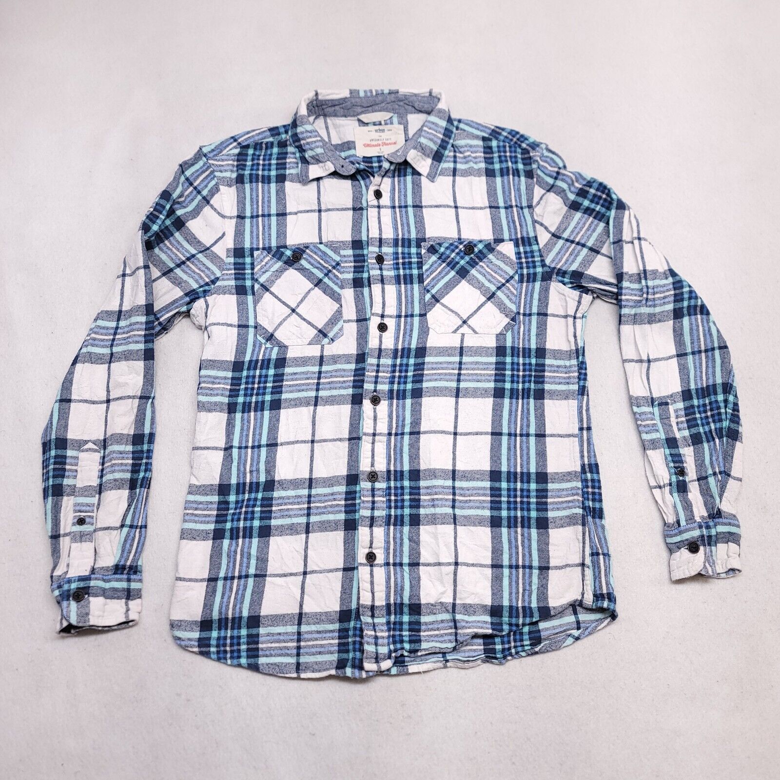 Urban Pipeline Urban Pipeline Tartan Flannel Shirt Mens Size S Blue White Size US S / EU 44-46 / 1 - 2 Thumbnail