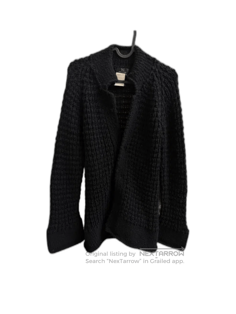 Yohji Yamamoto Yohji Yamamoto Y's Black Open Knit Cardigan Size US M / EU 48-50 / 2 - 1 Thumbnail