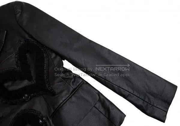 Comme des Garcons Comme des Garcons Black vintage lace heart leather top Size S / US 4 / IT 40 - 7 Thumbnail