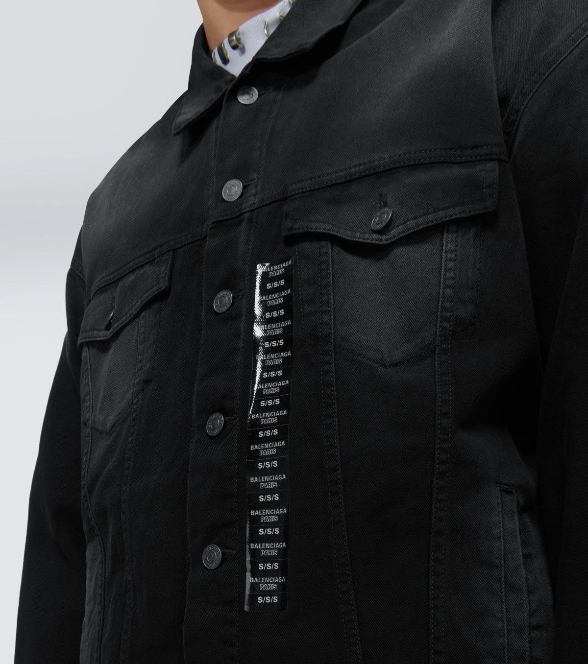 Balenciaga 🔥$2.3K VALUE🔥Balenciaga Size Sticker oversized denim jacket Size US M / EU 48-50 / 2 - 4 Thumbnail
