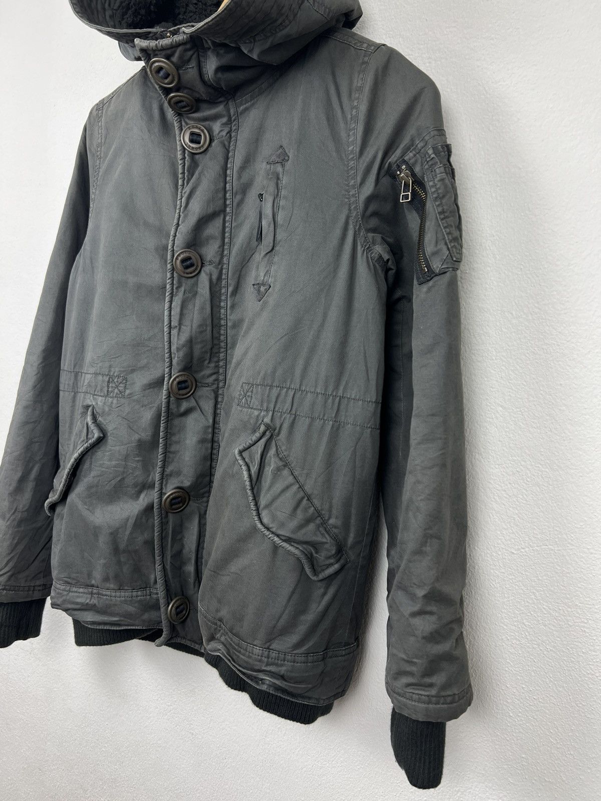 Japanese Brand Rodeo Crowns "Militia" 2-in-1 Bomber Hoodie Jacket Size S / US 4 / IT 40 - 4 Thumbnail