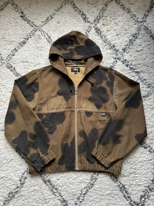 Vintage STUSSY FLORAL DYE WORK JACKET | Grailed