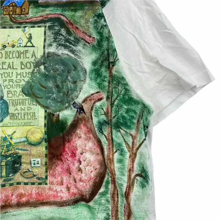 Vintage Vtg 90’ PAINTING ART CRAYON Children Story Hanes Tee Shirt Size XL / US 12-14 / IT 48-50 - 3 Thumbnail