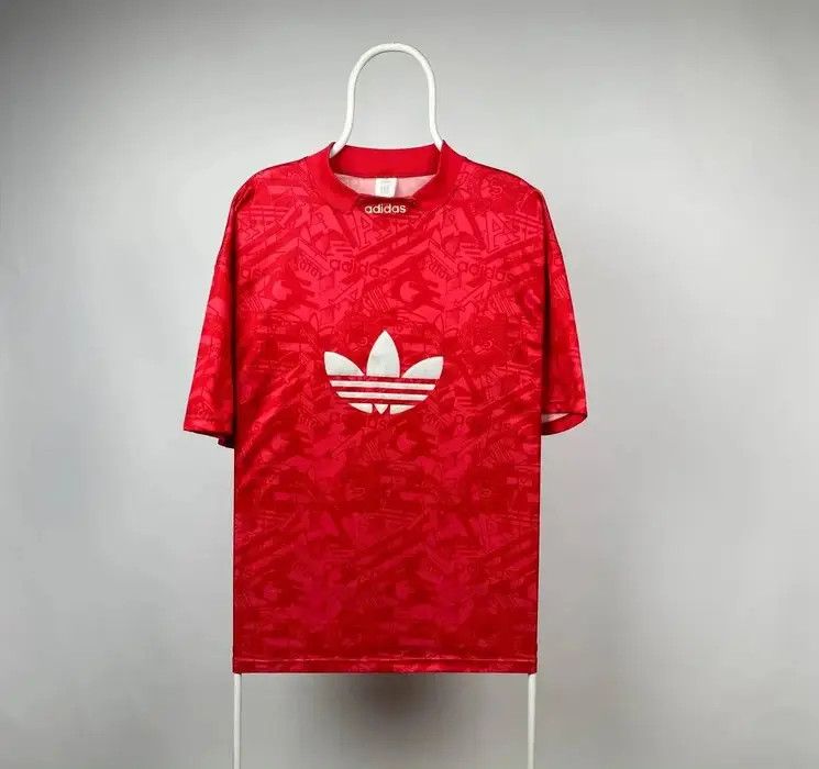 Adidas Adidas vintage T-shirt monogram big neck size M oversize Size US M / EU 48-50 / 2 - 1 Thumbnail