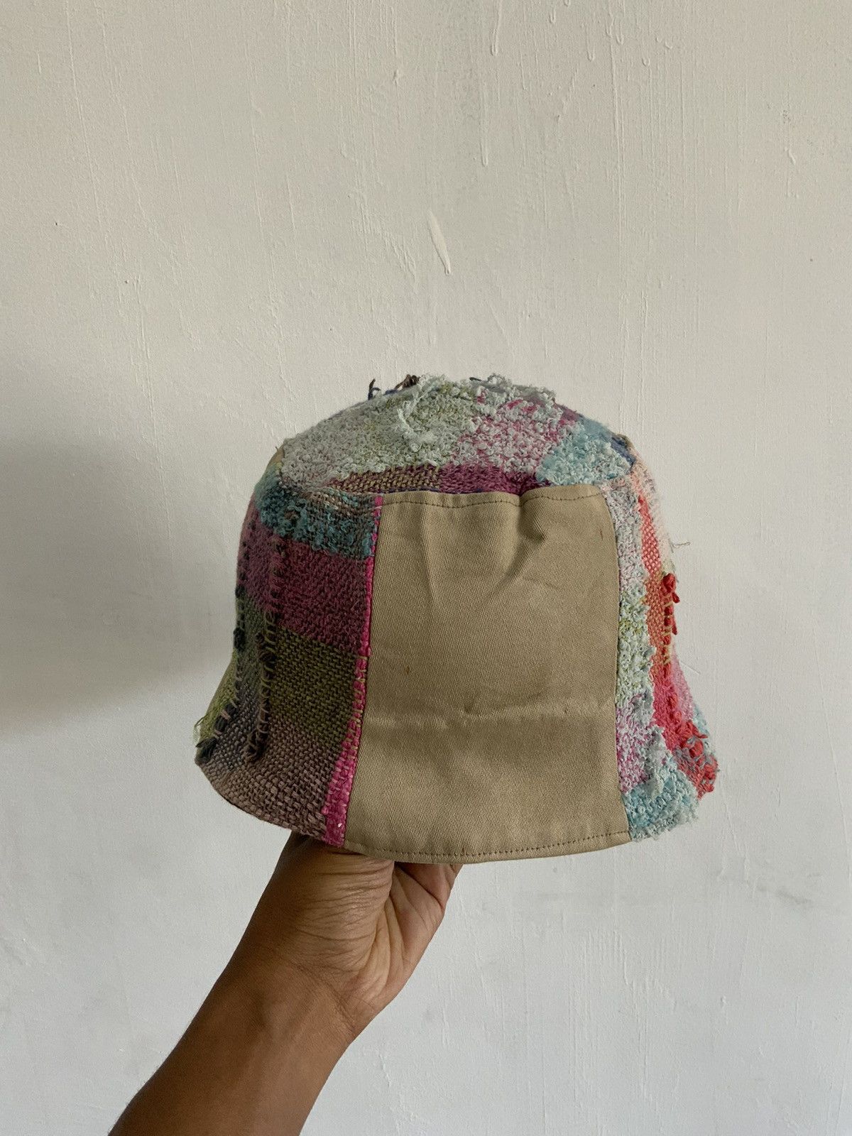 If Six Was Nine Patchwork Crochet Distressed Bucket Hat Size ONE SIZE - 1 Thumbnail