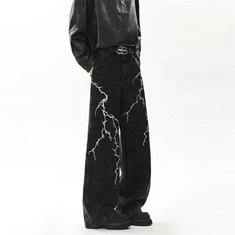Japanese Brand Retro loose embroidered wide leg jeans Size US 32 / EU 48 - 1 Thumbnail