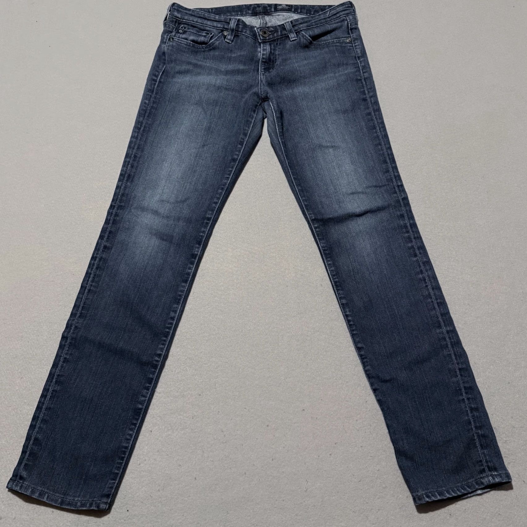 Denime AG Adriano Goldschmied Jeans Women's Blue Denim Slim Straight USA Made 27 Jeans Slim 5-Pocket Design Women's USA Made Blue 27 Size 27" / US 4 / IT 40 - 2 Thumbnail