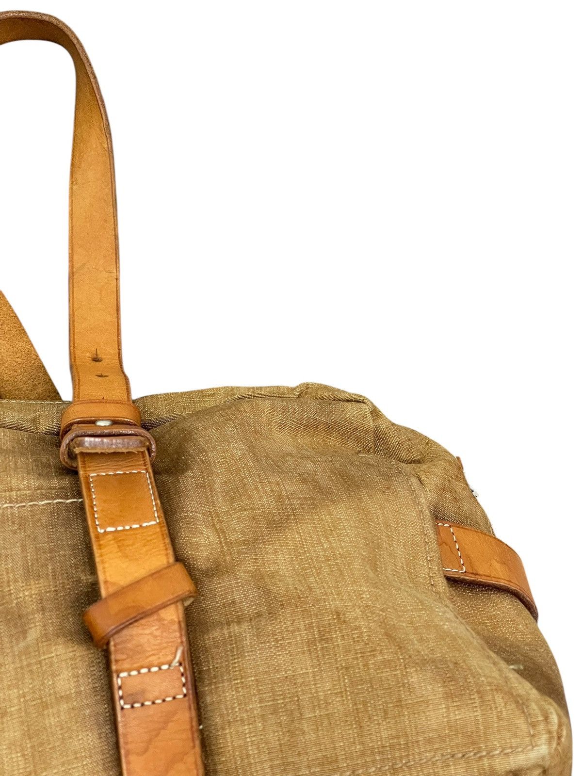 Genuine Leather Leather Cotton Canvas Lagasha Japan East/West Bag 1🟩5 Size ONE SIZE - 11 Thumbnail