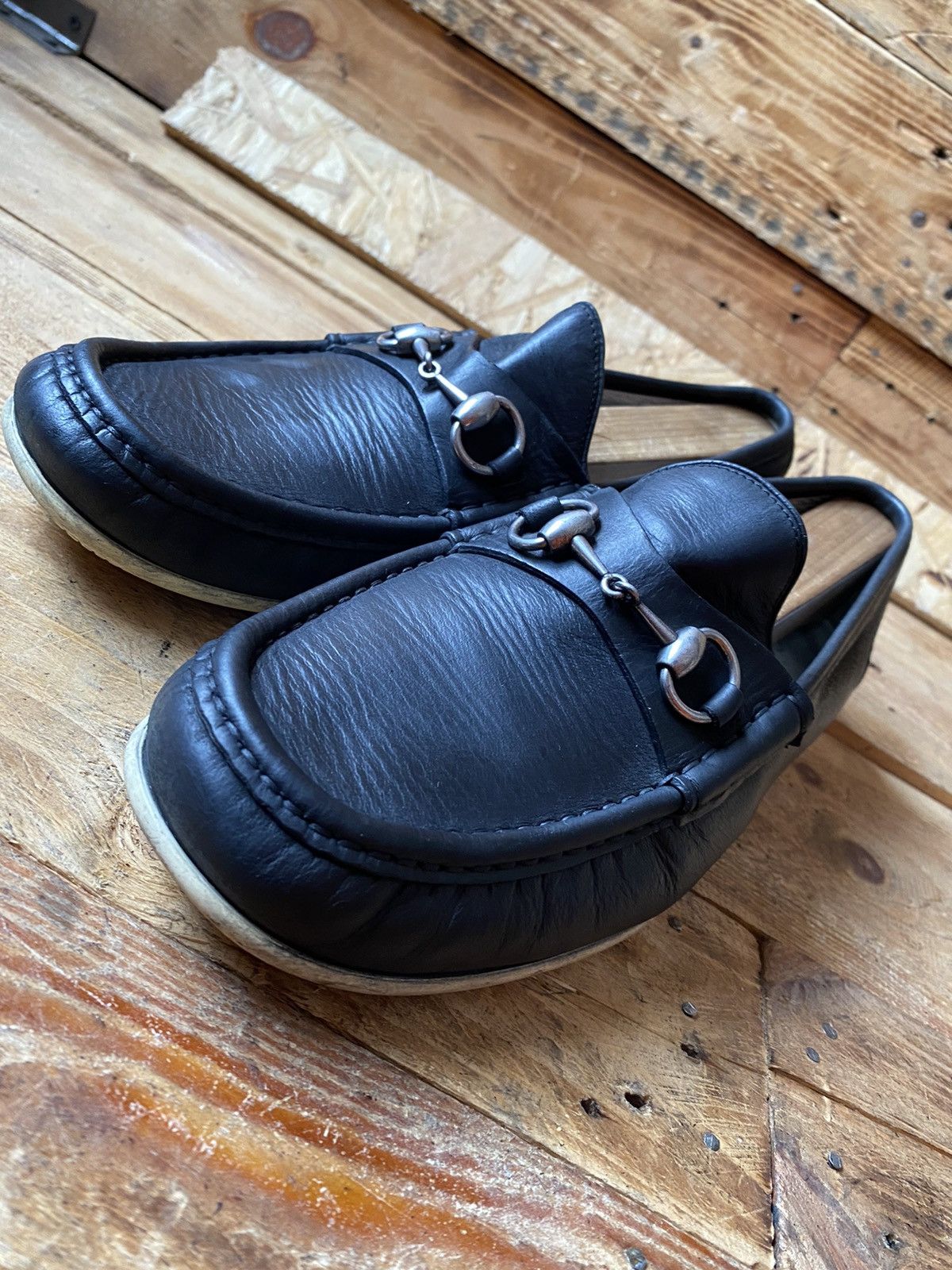 Gucci Gucci horsebit black leather loafers Uksz 8.5 US9 Size US 9.5 / EU 42-43 - 8 Thumbnail