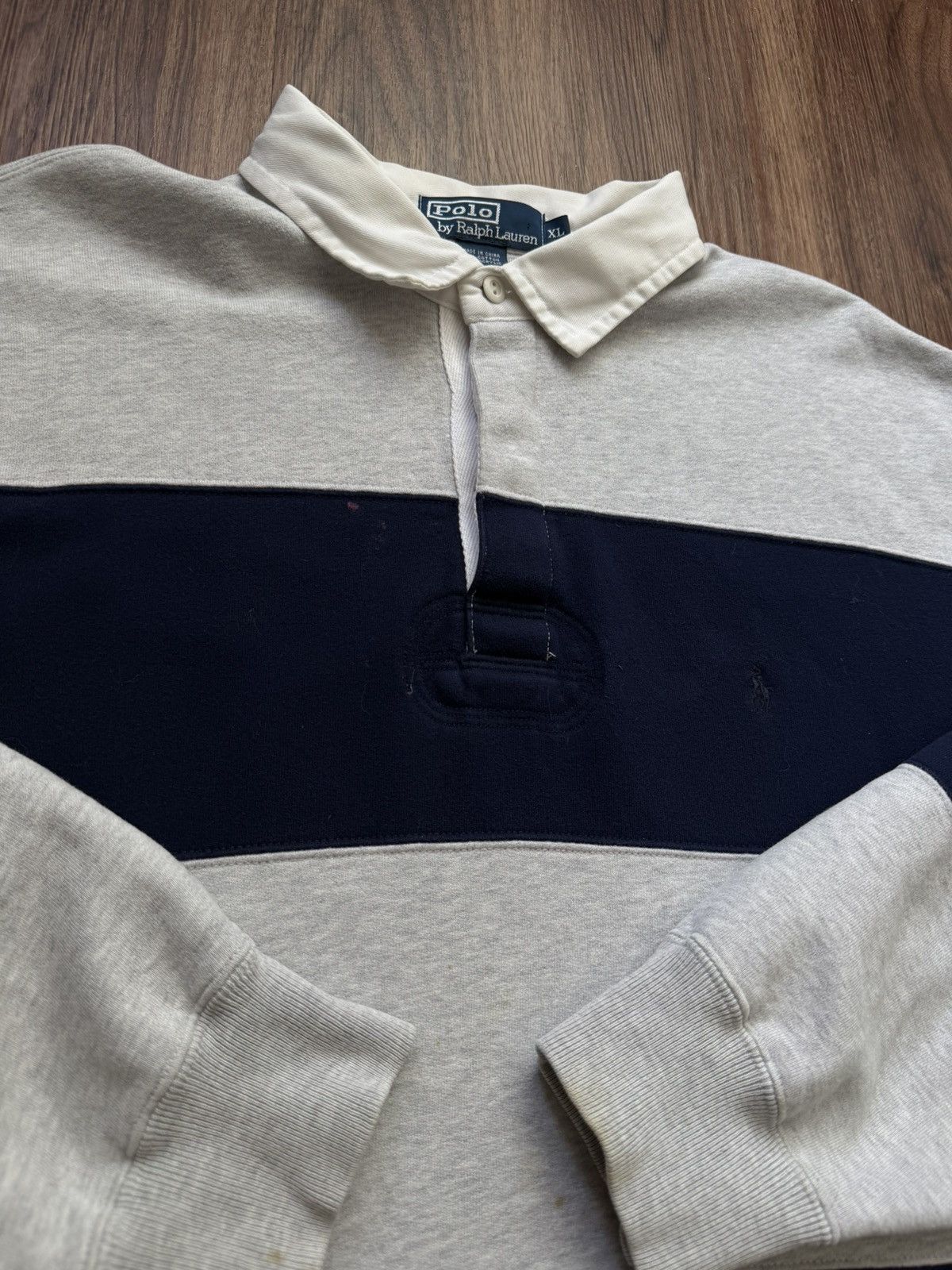 Polo Ralph Lauren Vintage 90s Polo Ralph Lauren LS Rugby Polo Sweater Size XL Size US XL / EU 56 / 4 - 2 Thumbnail
