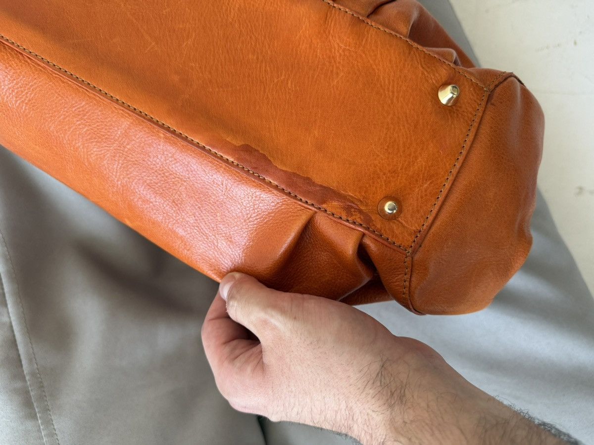 Tod’s Orange Leather Satchel Tote Handbag