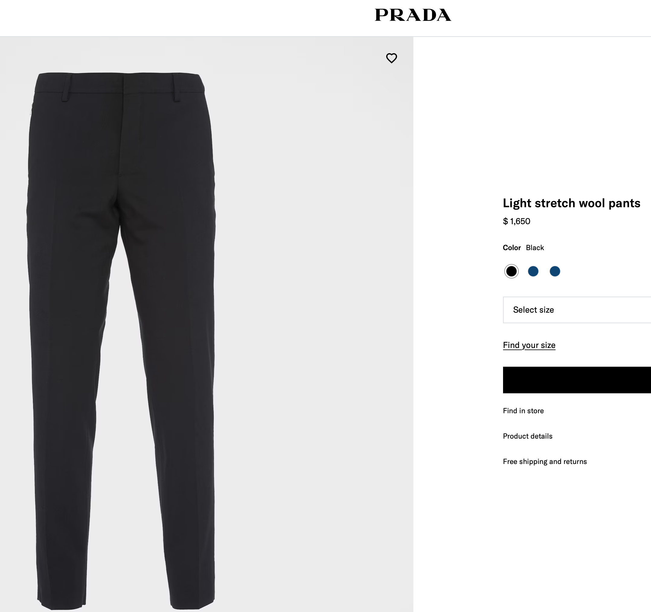 Prada Classic Prada Black Tailored Trousers Size US 34 / EU 50 - 21 Thumbnail