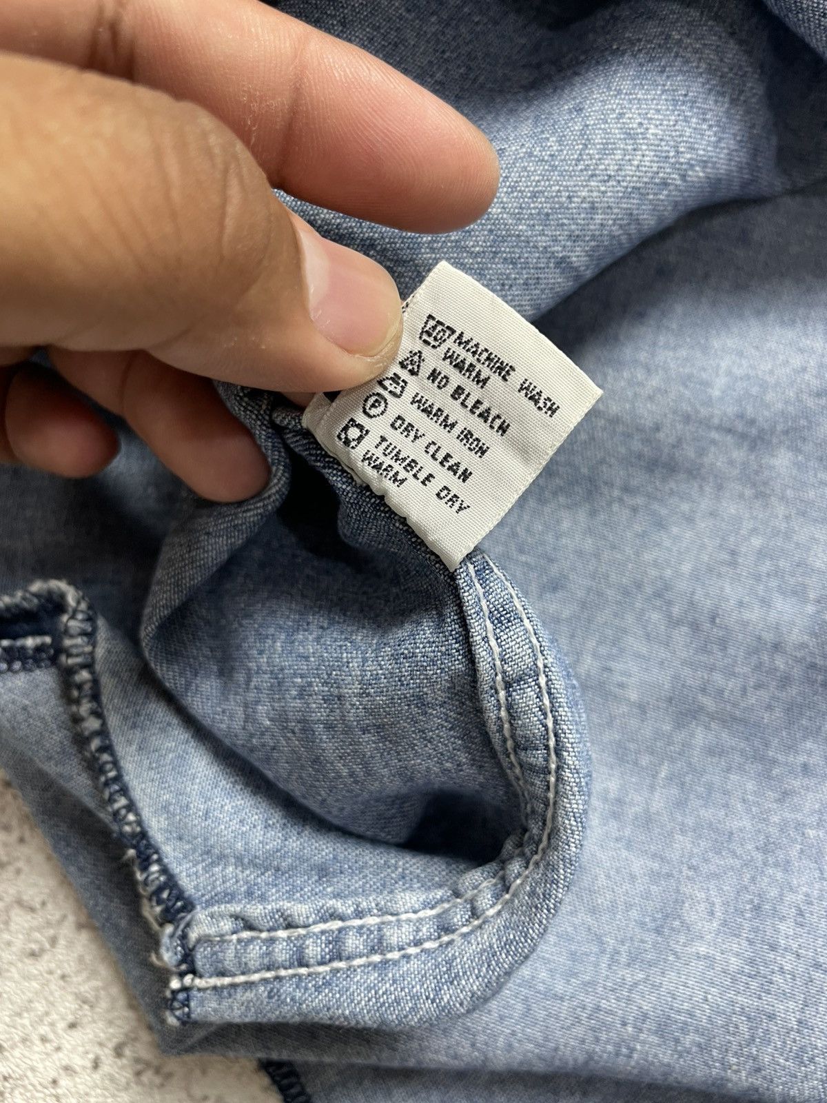 Replay Replay vintage Denim Shirt Made in Italy Chambray Naval Size US L / EU 52-54 / 3 - 9 Thumbnail