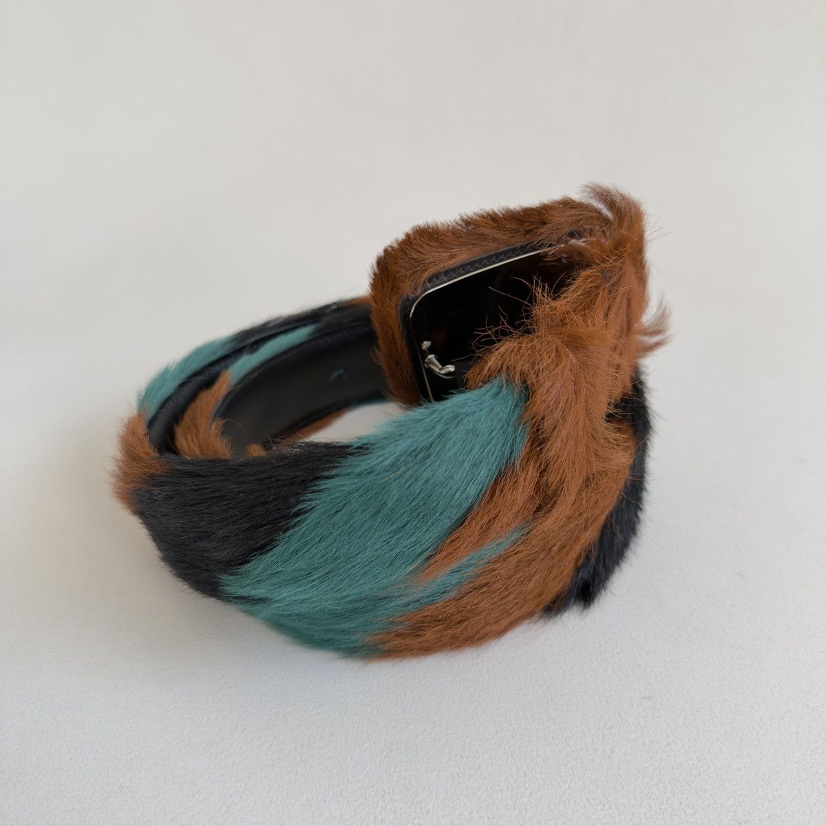 Prada A/W 17 Multicoloured Fur Belt Size 32 - 8 Thumbnail