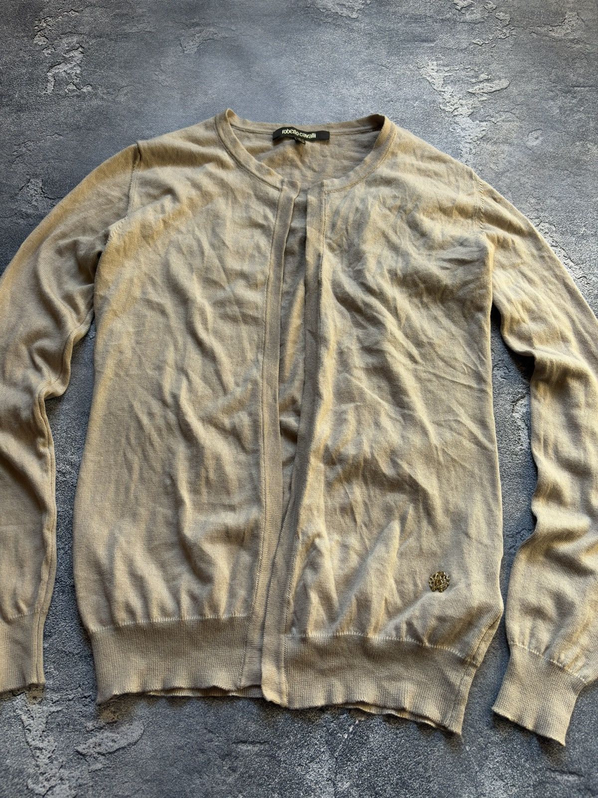 Roberto Cavalli Roberto Cavalli Luxury Cotton Cashmere Metal Logo Cardigan Size M / US 6-8 / IT 42-44 - 4 Thumbnail