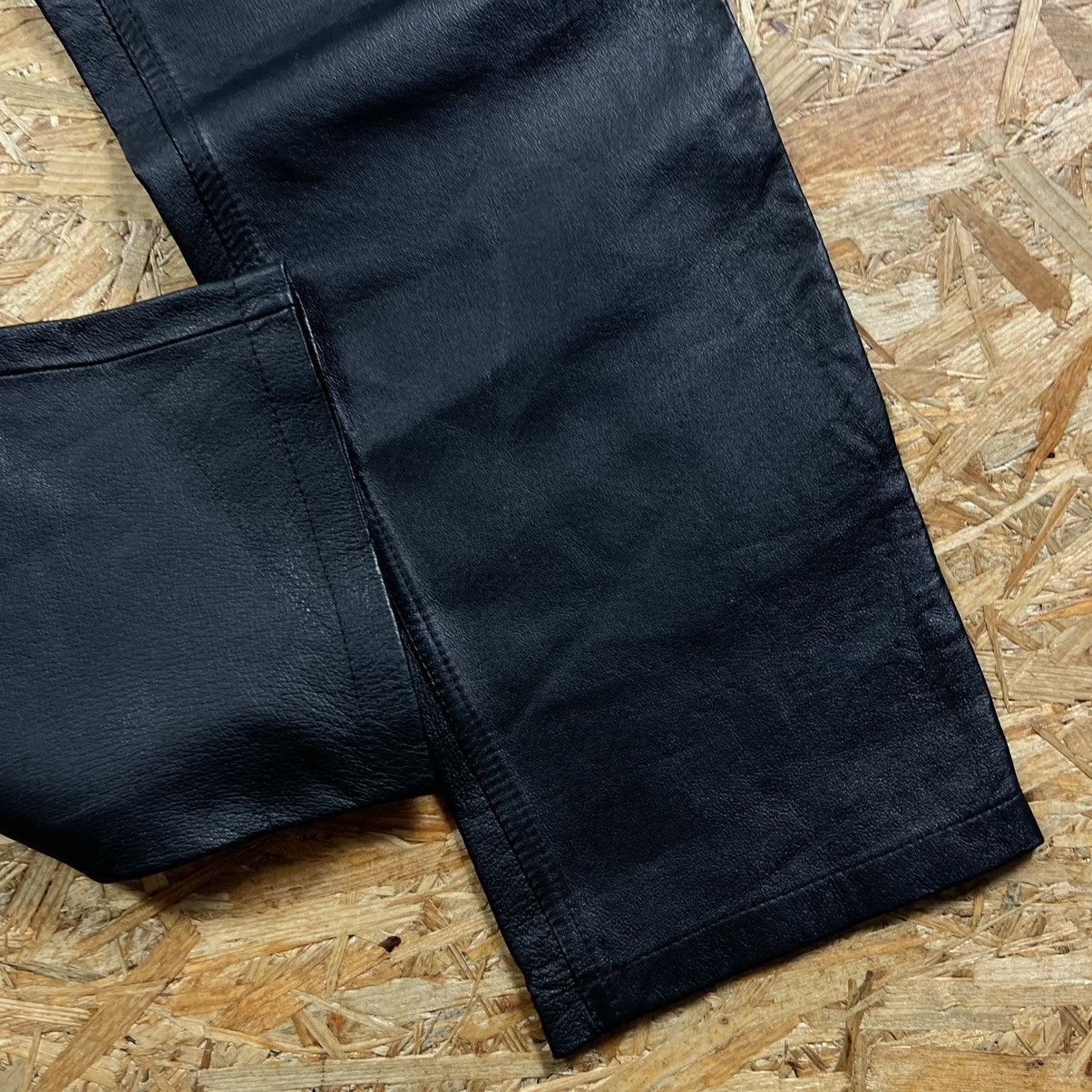 Genuine Leather × Playboi Carti × Vintage Playboi Carti Leather pants opium rave biker Y2K trousers Size US 32 / EU 48 - 8 Thumbnail