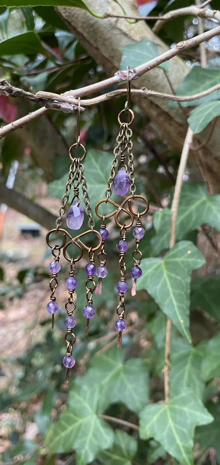 Handmade Amethyst Chandeliers Size ONE SIZE - 3 Thumbnail