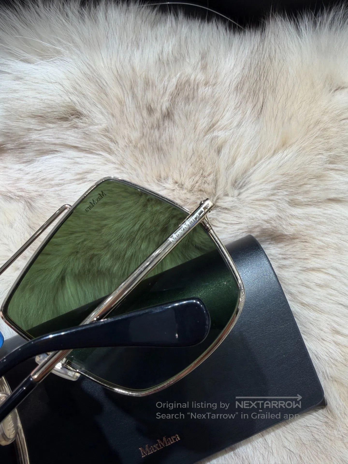 Max Mara Max Mara Oversized Fashion Sunglasses. Size ONE SIZE - 3 Thumbnail