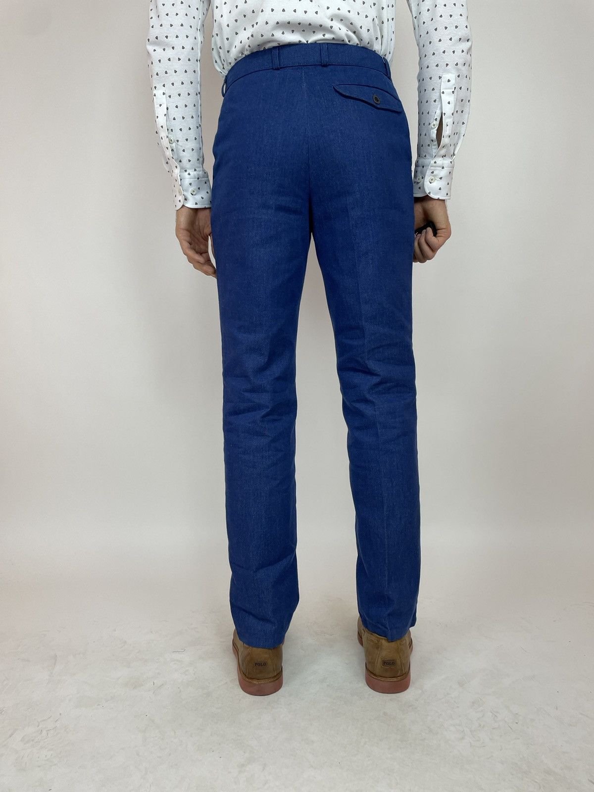 Japanese Brand MONCHAUX vintage Pleated Denim Trousers Slim fit Mens Size US 31 - 9 Thumbnail