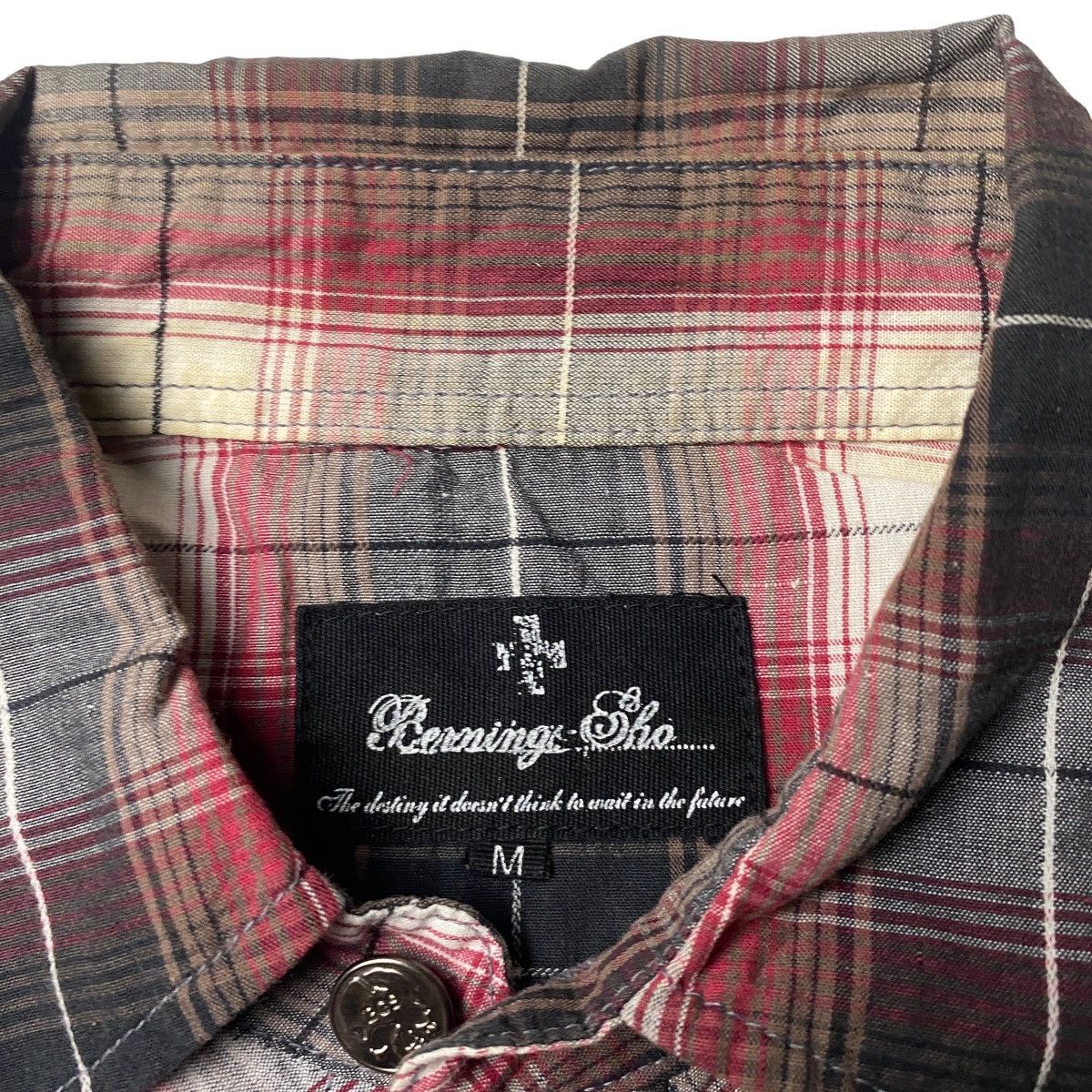 If Six Was Nine × Japanese Brand × Le Grande Bleu (L.G.B.) 2000's Berning Sho Tribal Skull Punk Shirts Size US L / EU 52-54 / 3 - 9 Thumbnail