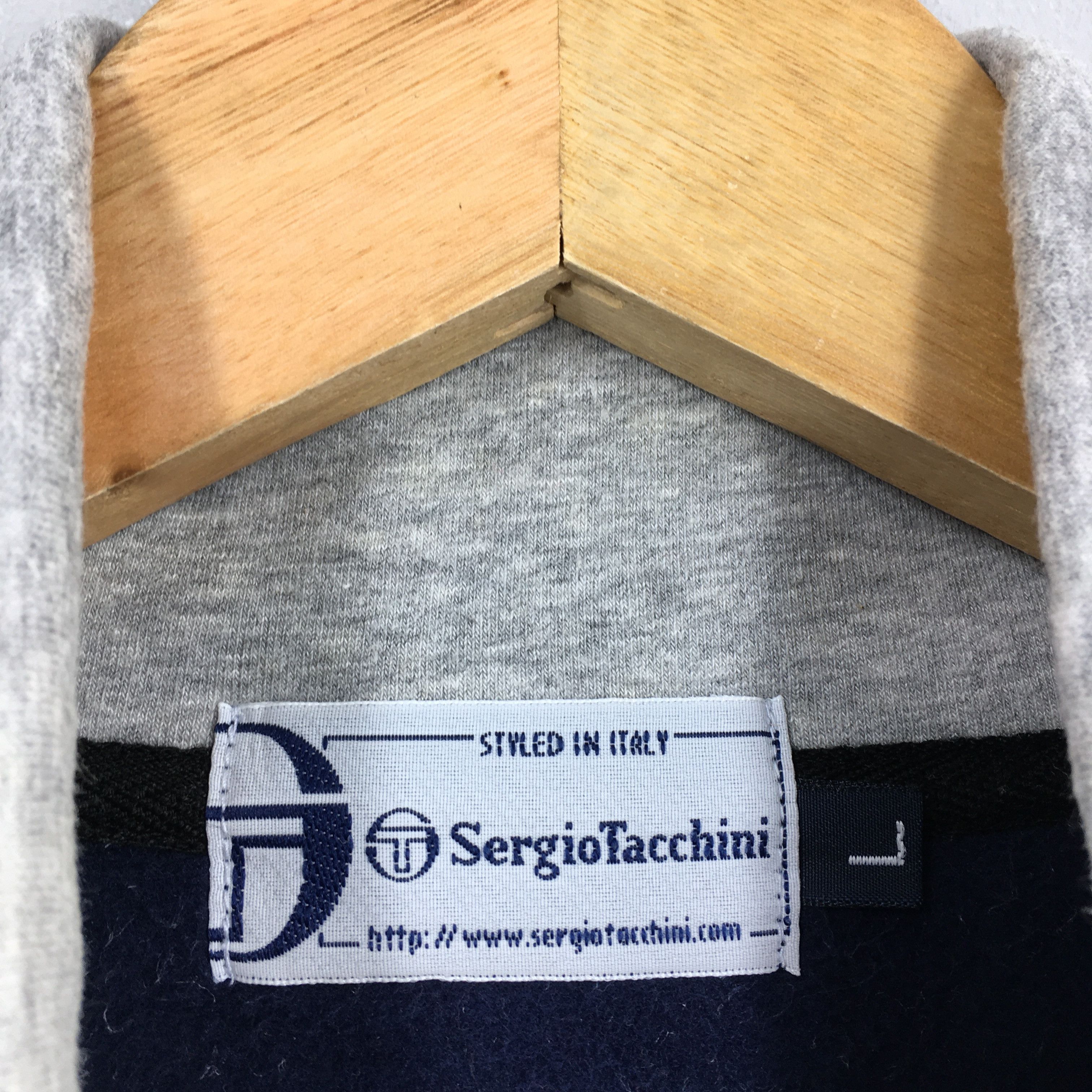 Sergio Tacchini Vintage 90s Sergio Tacchini Blue Sweater Large Size US L / EU 52-54 / 3 - 5 Thumbnail