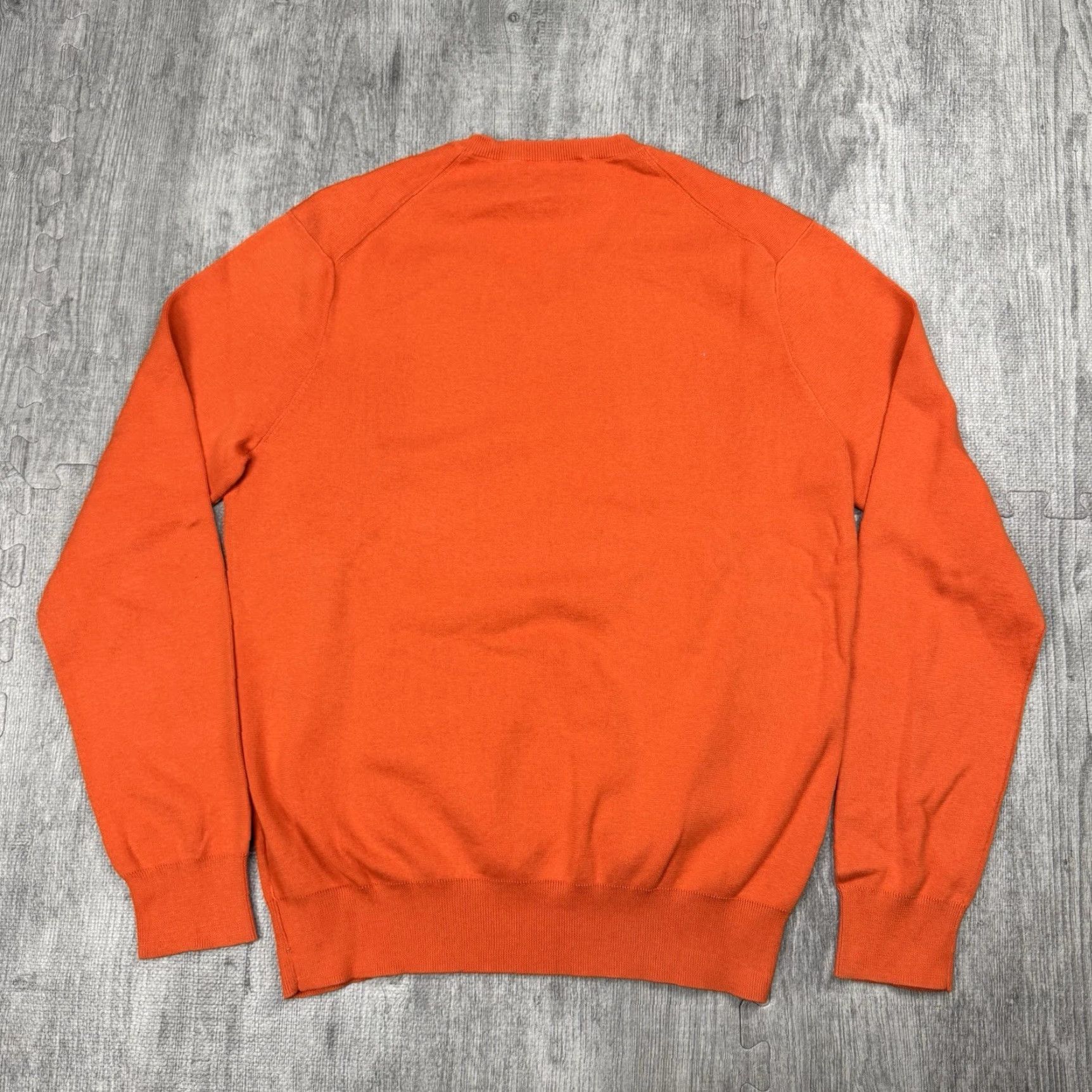Ralph Lauren VINTAGE Ralph Lauren Men’s Polo V-Neck Sweater 100% Cotton Pullover Fall Winter Preppy Medium Orange Size US M / EU 48-50 / 2 - 5 Thumbnail