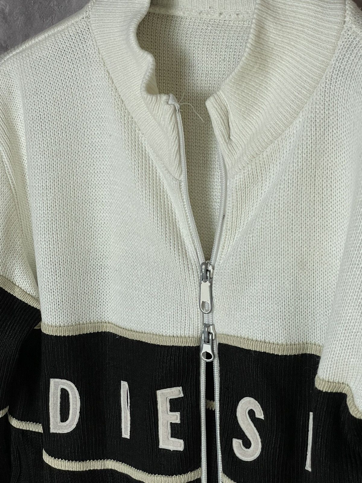 Diesel × If Six Was Nine × Japanese Brand Vintage Diesel Big Center Logo Y2K Avant Garde Boxy Sweater Size US S / EU 44-46 / 1 - 10 Thumbnail