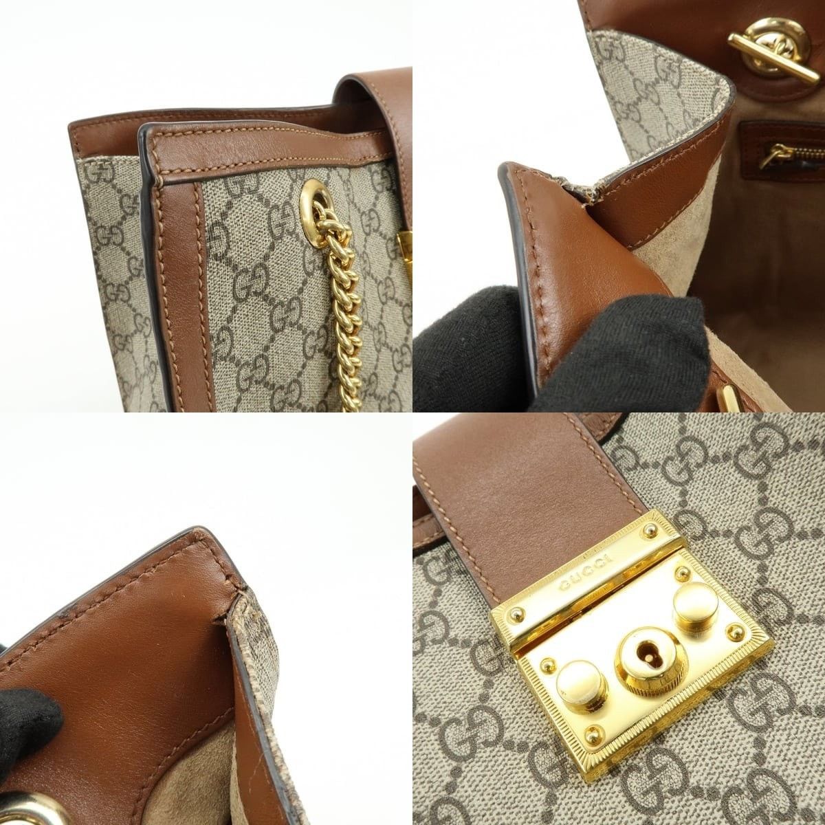 Gucci Gucci Padlock GG Supreme Shoulder Bag Beige Size ONE SIZE - 6 Thumbnail