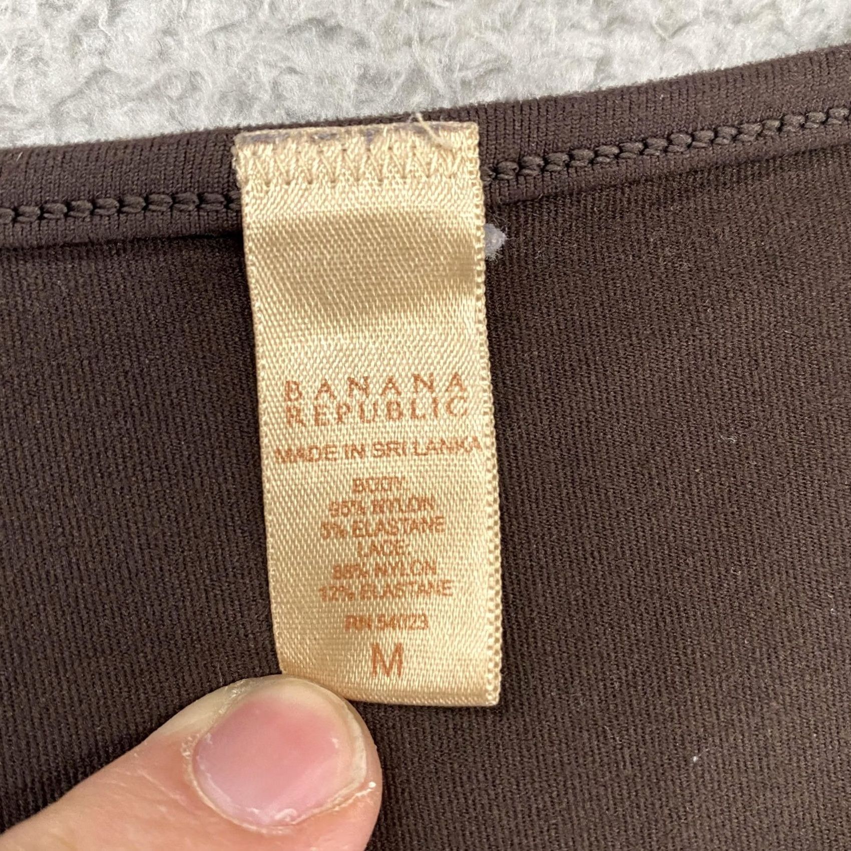 Banana Republic VINTAGE Banana Republic Tank Womens Medium Brown Y2K Lace Trim Camisole Fairy Grunge Size ONE SIZE - 6 Thumbnail