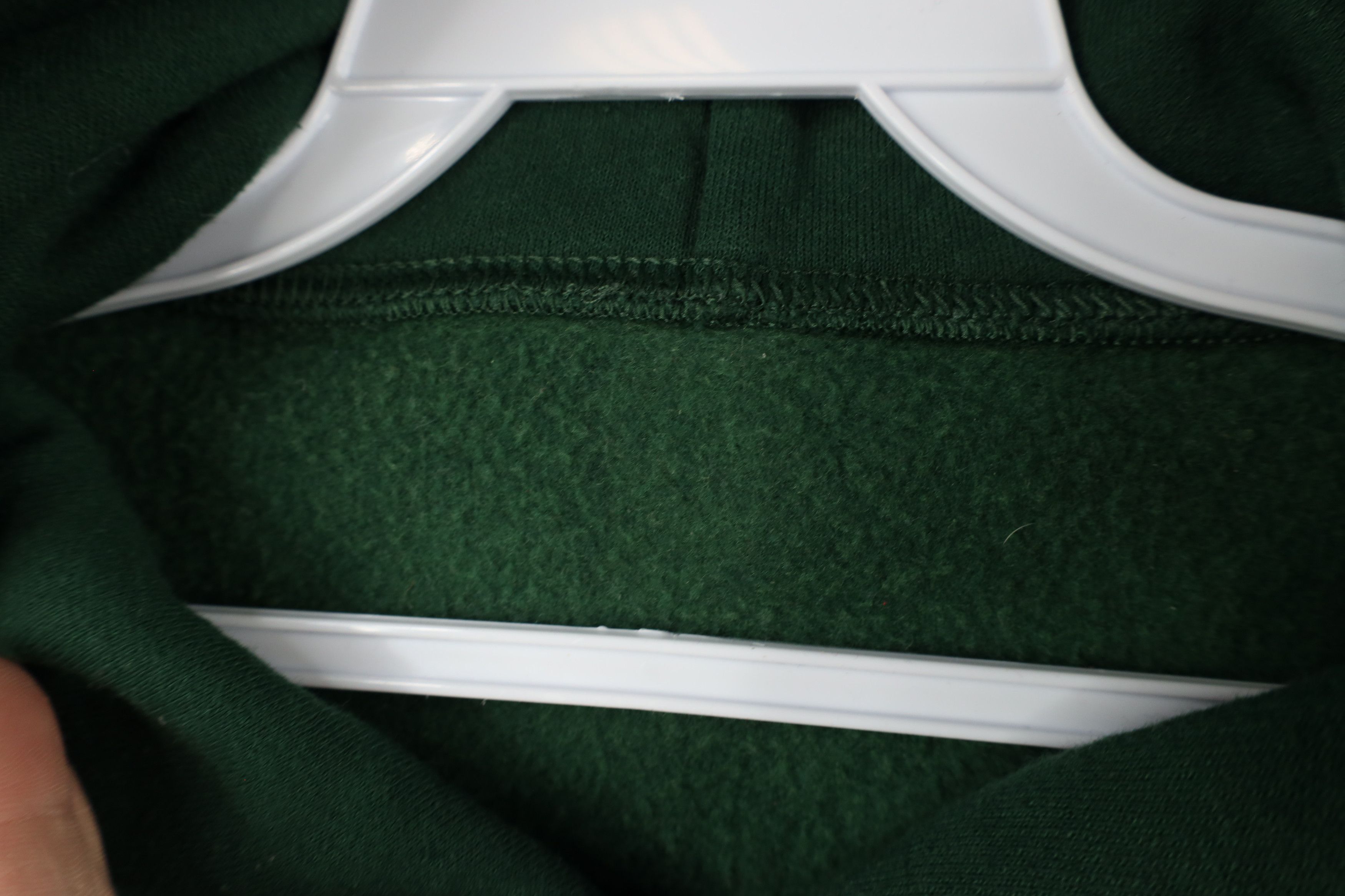 Vintage Vintage 90s Streetwear Blank Hoodie Sweatshirt Hunter Green Size US XL / EU 56 / 4 - 8 Thumbnail