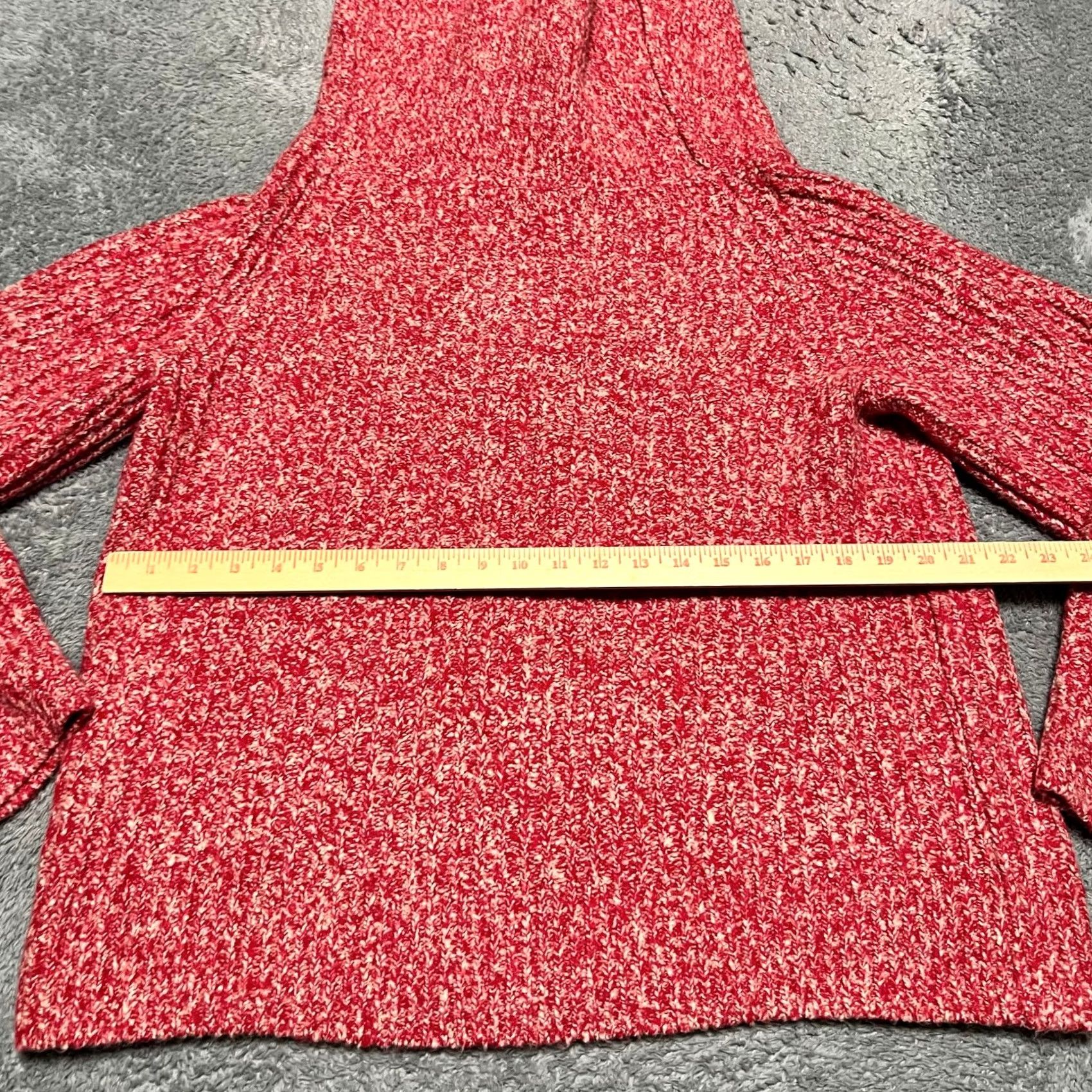 Madewell Madewell Sweater Womens XL Red Wool Blend Off Shoulder Marled Knit Pink Size XL / US 12-14 / IT 48-50 - 4 Thumbnail