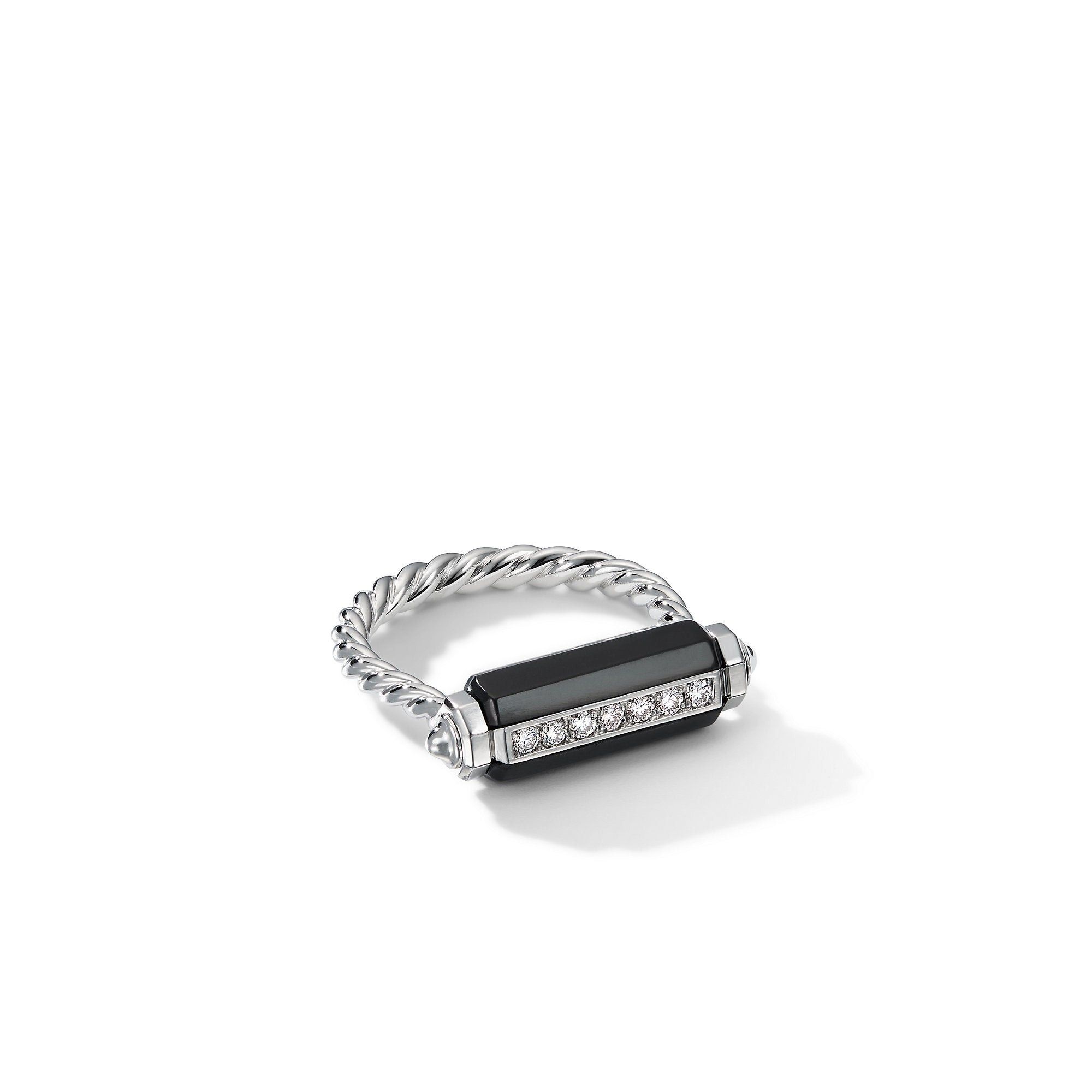 David Yurman o1w1db10525 R16487DRing in Silver with Onyx and Diamonds Size ONE SIZE - 1 Preview