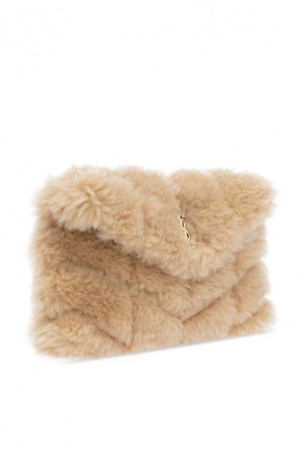 Saint Laurent Paris o1b1hav111224 Size: OS / Small Pouch Quilted Shearling Beige Size ONE SIZE - 4 Thumbnail