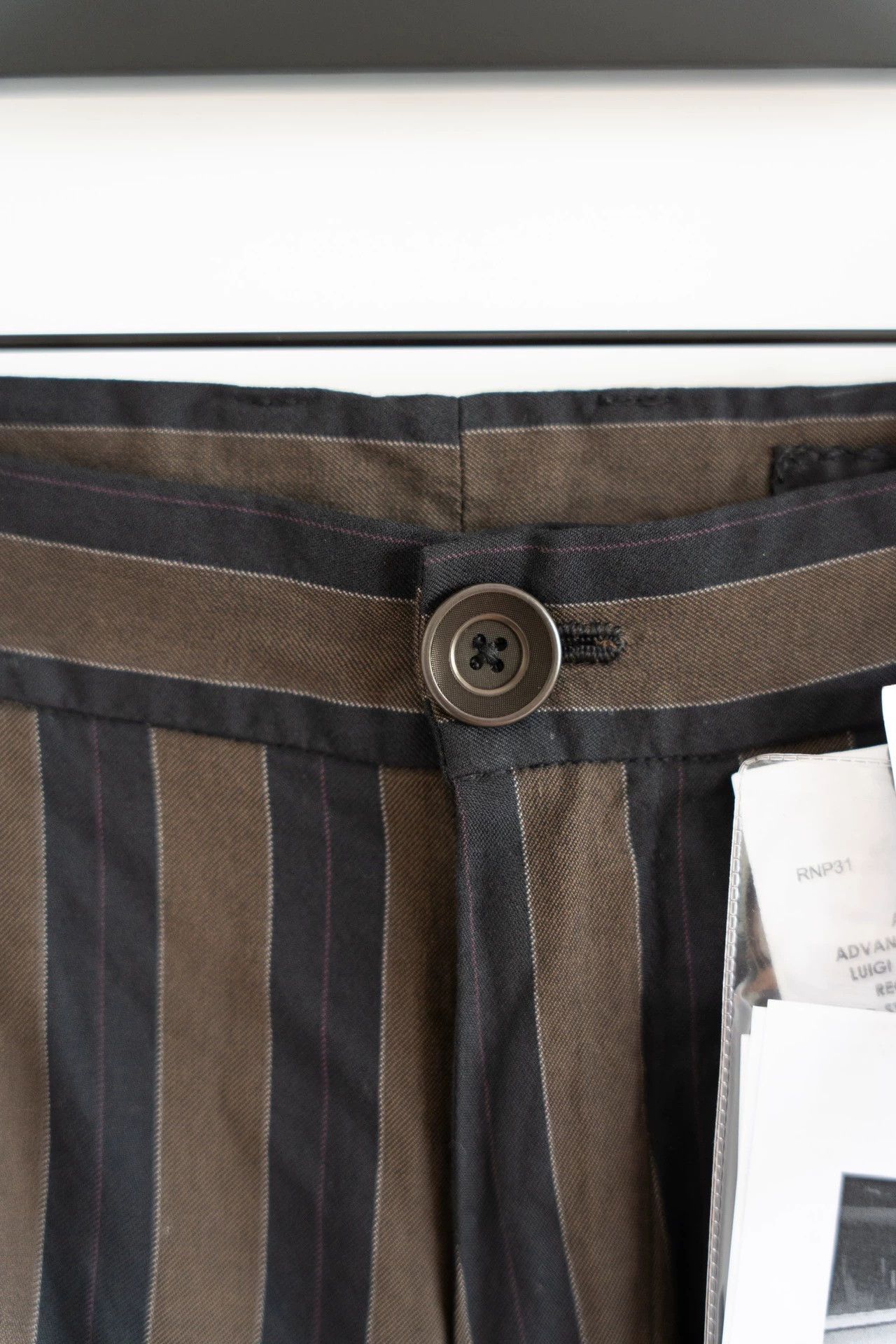 Geoffrey B. Small Geoffrey B. Small Silk Wool Striped Pants 1/2 NWT Size US 29 - 3 Thumbnail