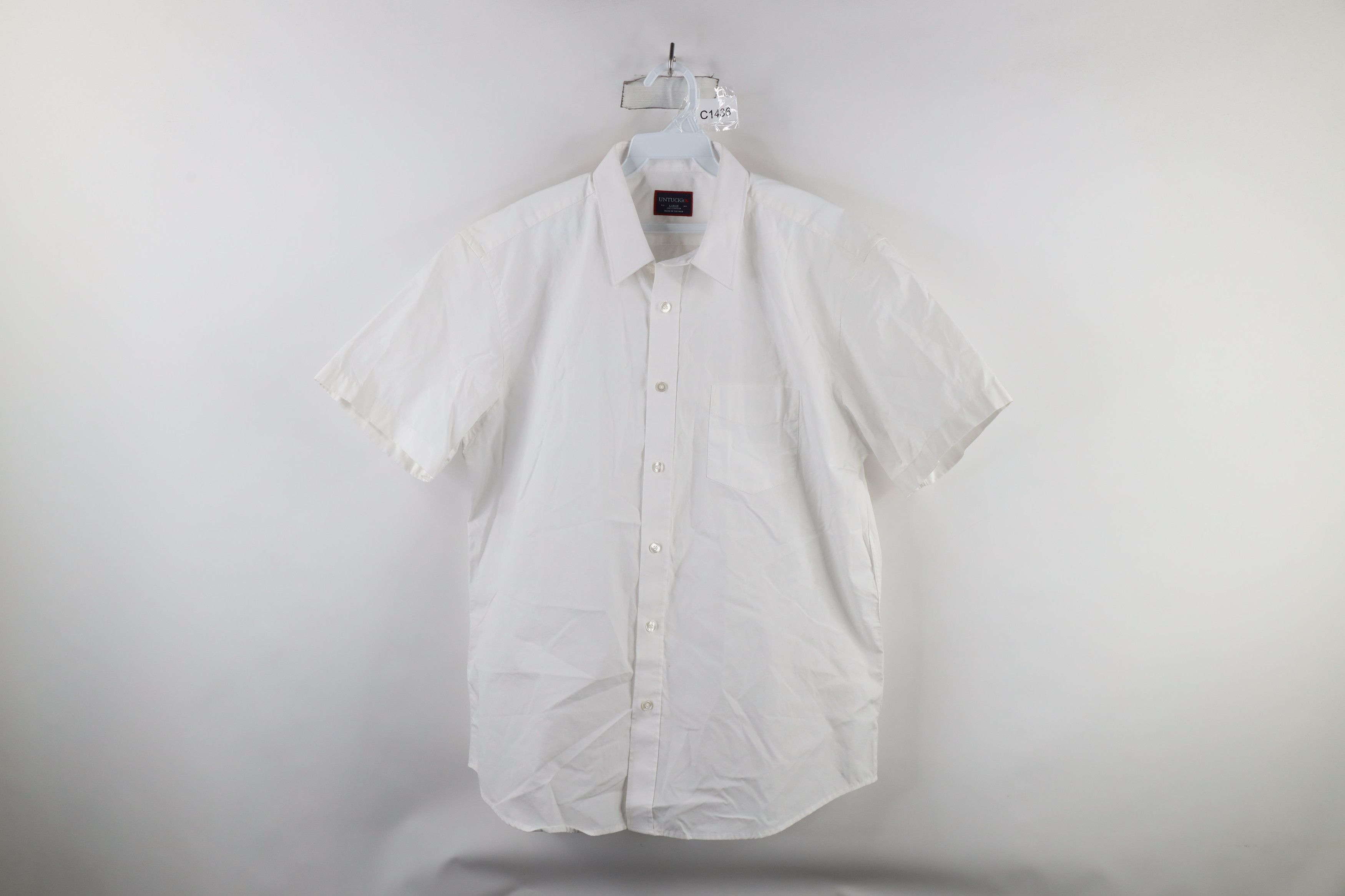 UNTUCKit × Vintage Untuckit Short Sleeve Collared Pocket Button Shirt Cotton Size US L / EU 52-54 / 3 - 1 Thumbnail