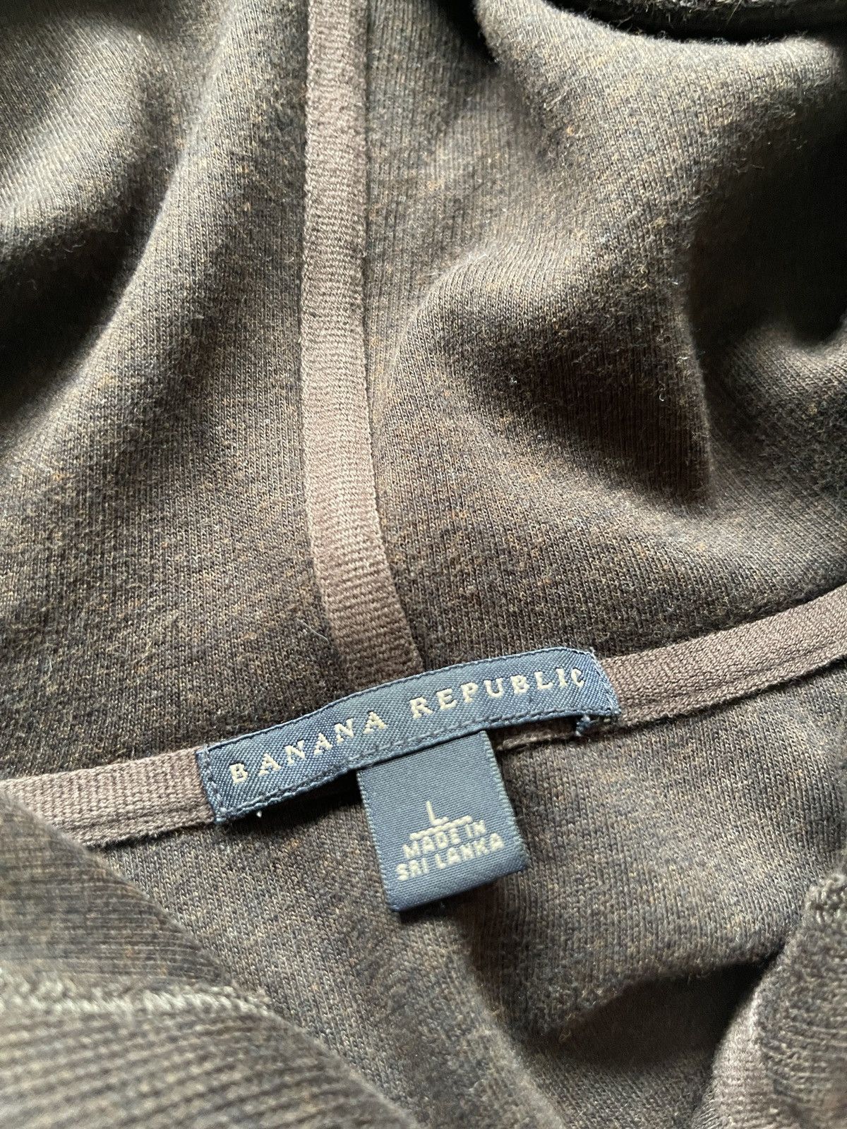 Banana Republic × Vintage Double Zip Brown Hoodie Banana Republic Size US L / EU 52-54 / 3 - 3 Thumbnail