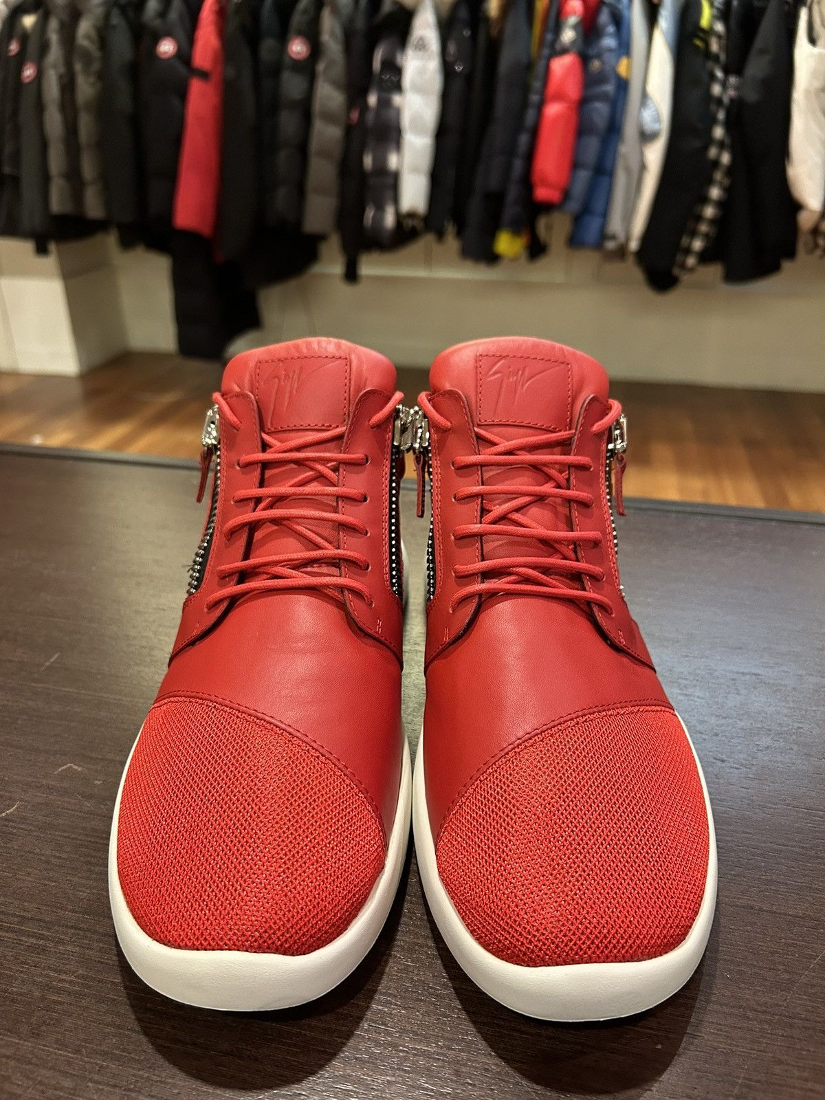 Giuseppe Zanotti Giuseppe Zanotti Megatron leather/mesh Red Size US 15 / EU 48 - 5 Thumbnail