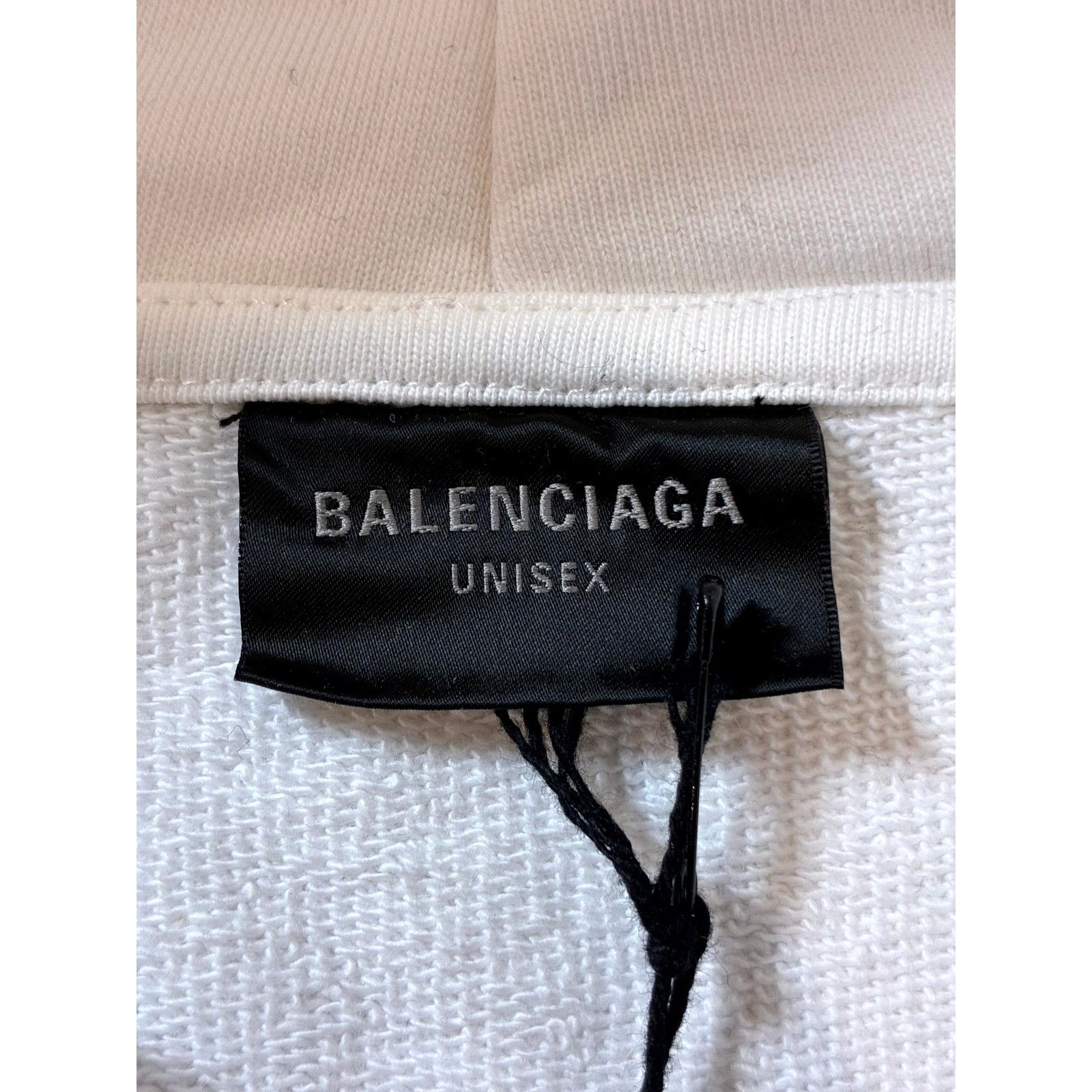 Balenciaga Balenciaga Crackle Logo White & Black Hoodie Size US XS / EU 42 / 0 - 3 Thumbnail