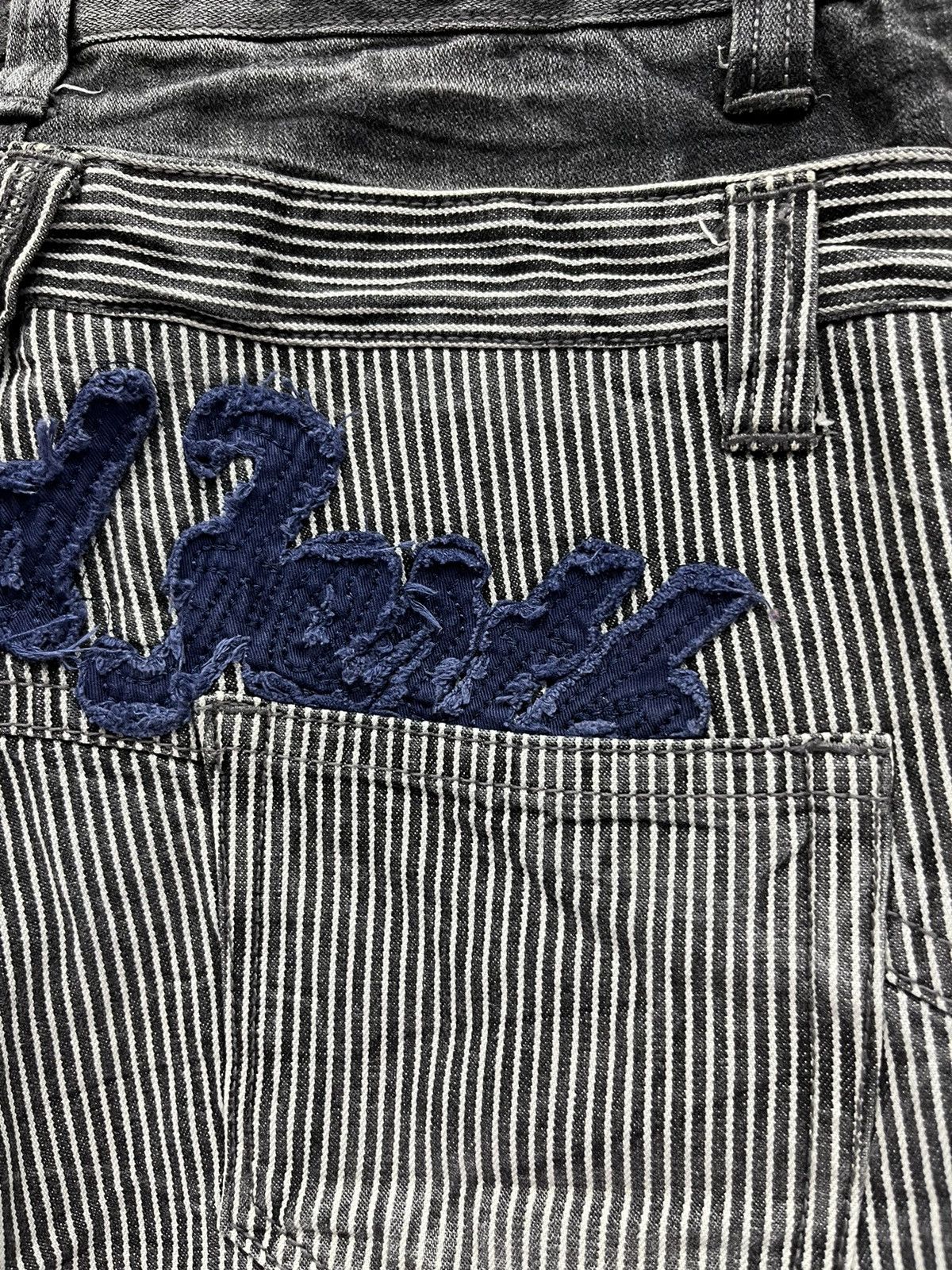 If Six Was Nine × OVER THE STRiPES 🔥BACK & FORTH Hybrid Double Waist Hickory Stripes Denim Size US 31 - 8 Thumbnail