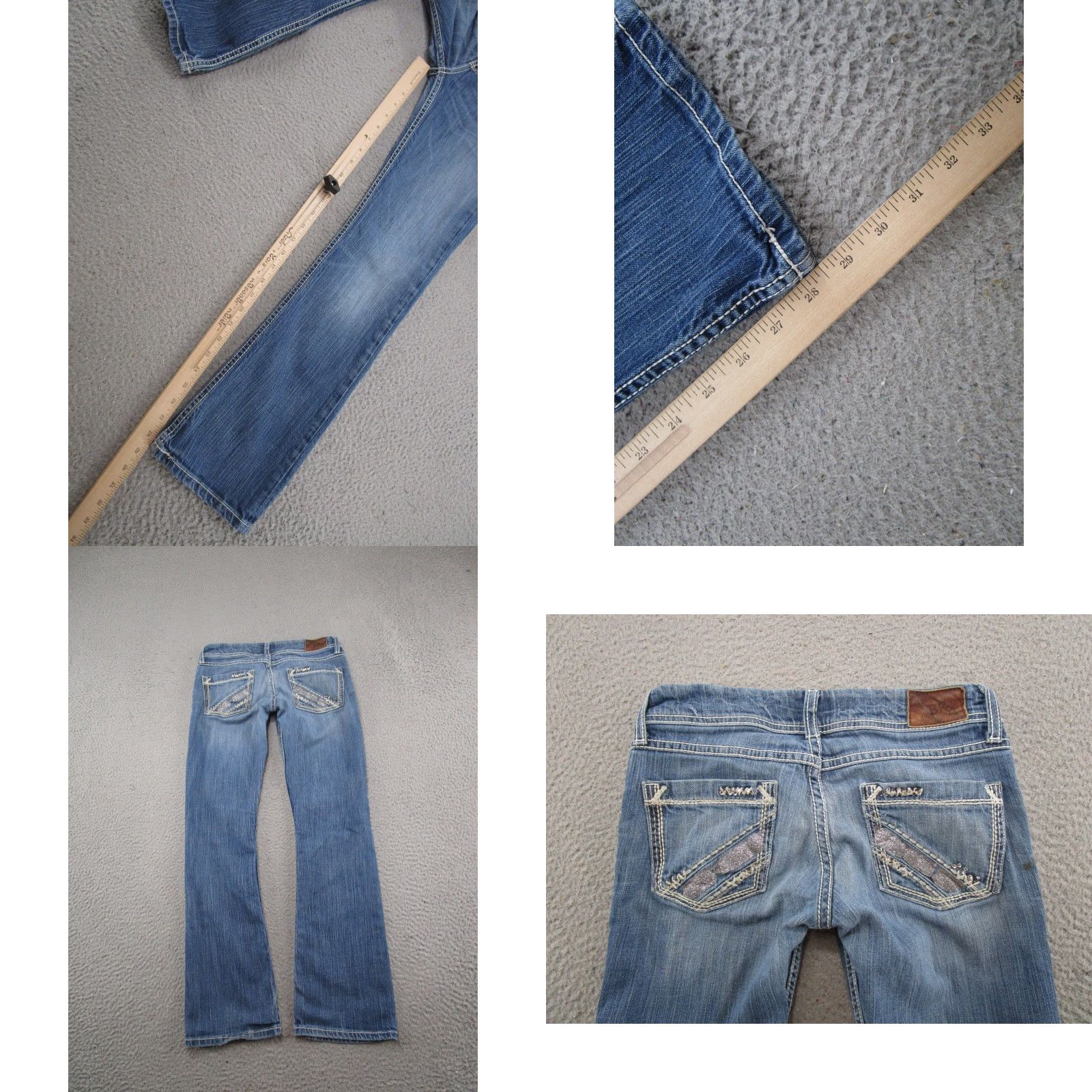 Vintage BKE Buckle Jeans Slim Bootcut 25 Regular Blue Denim Stretch 5-Pocket Women Size 25 X 29.5 Y2K Readable Size 42" / US 20 - 9 Thumbnail