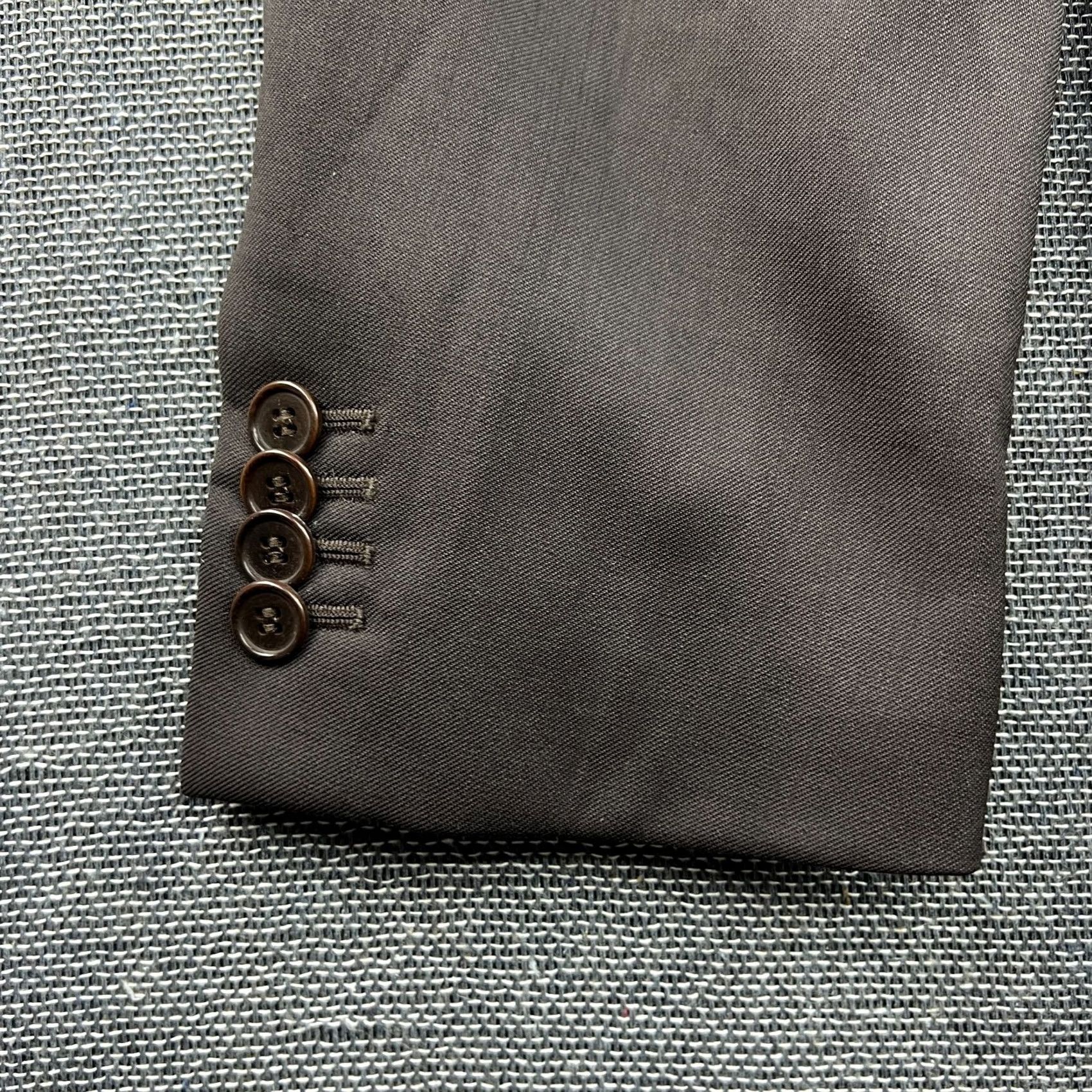 Ermenegildo Zegna Ermenegildo Zegna Blazer Jacket Mens Wool Brown Satin Size 52 Size 52R - 5 Thumbnail