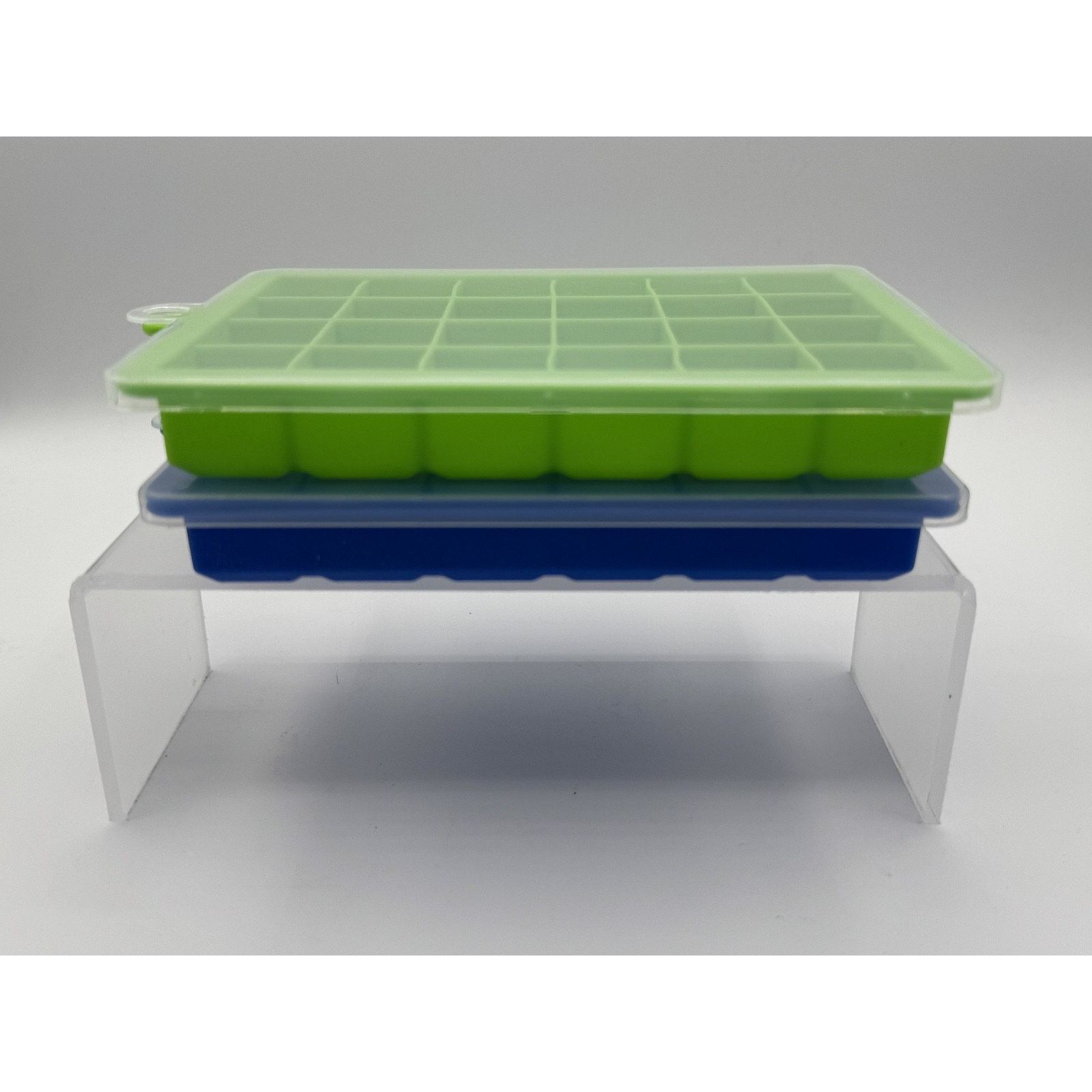 Other 2 pk. Soft Silicone Ice cube Tray with PP Lid, BPA free Size ONE SIZE - 2 Thumbnail
