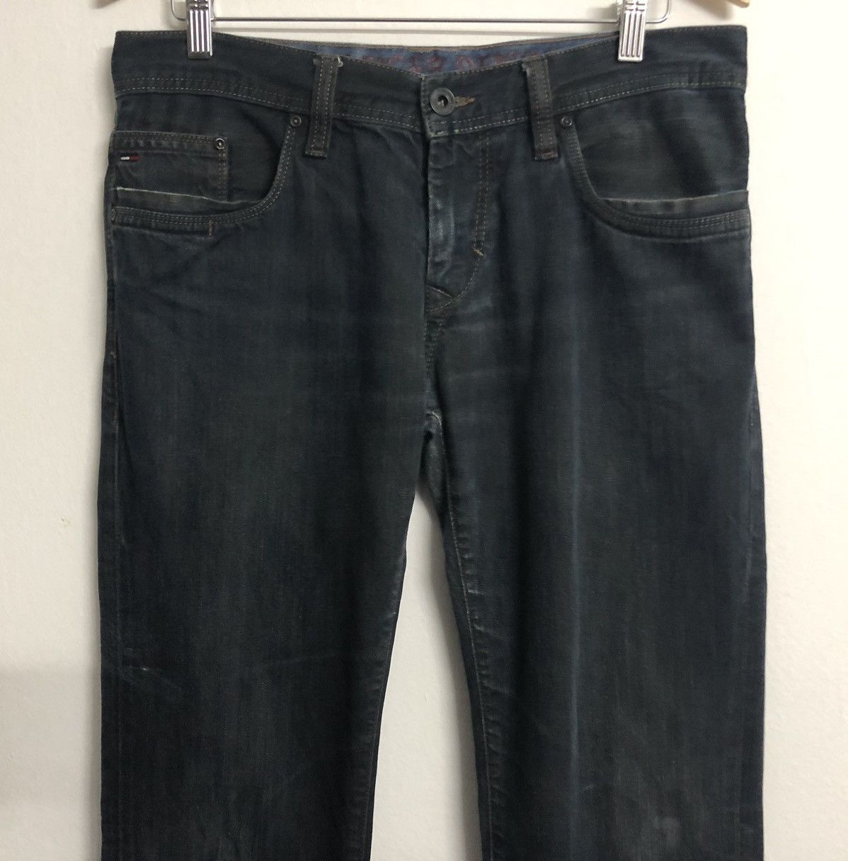 Tommy Hilfiger Hilfiger Denim Super Balck Slim Tepered Jeans Size US 34 / EU 50 - 3 Thumbnail